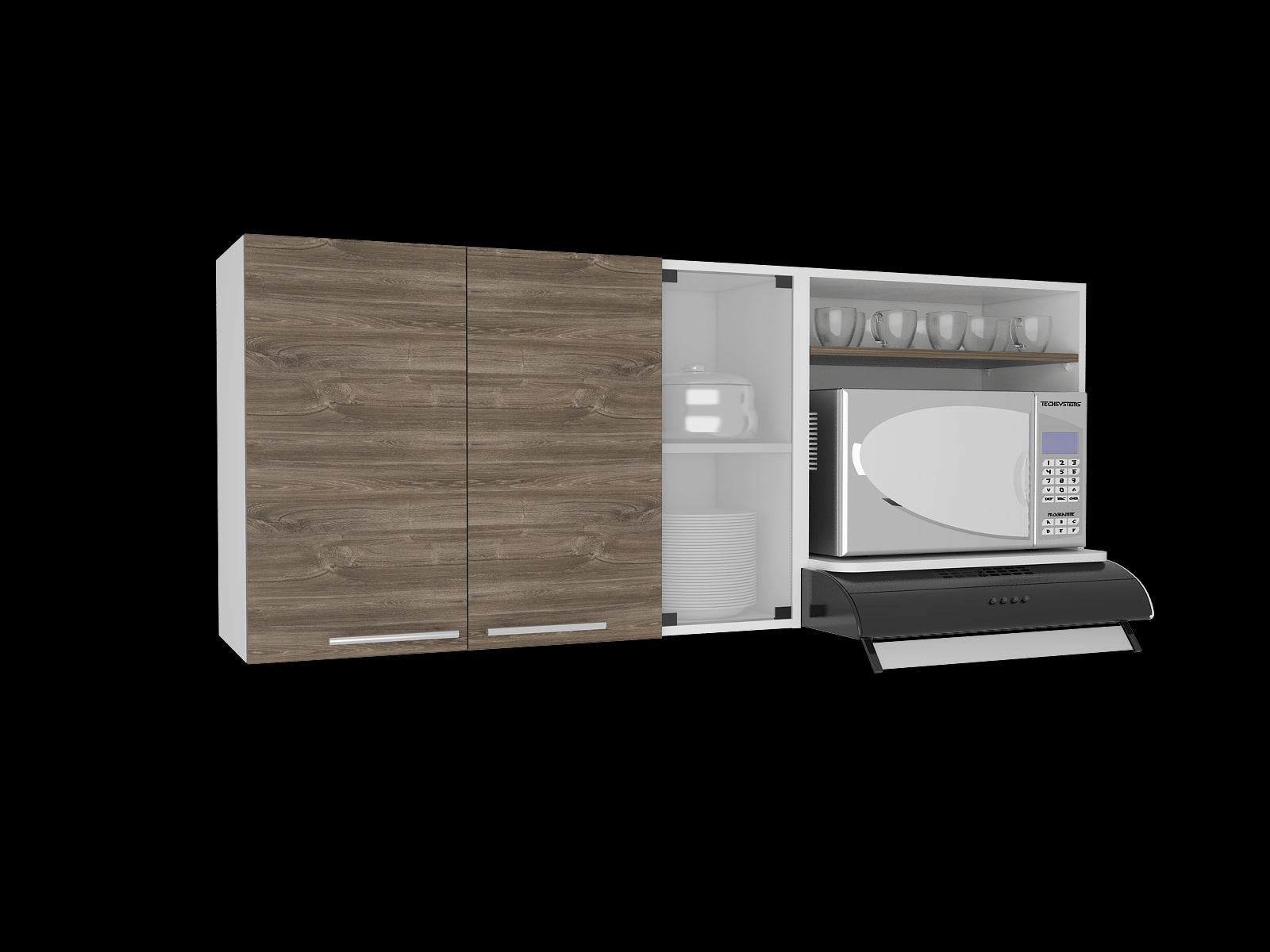 Gabinete Superior Gina Cocina Rta Blanco + Siena