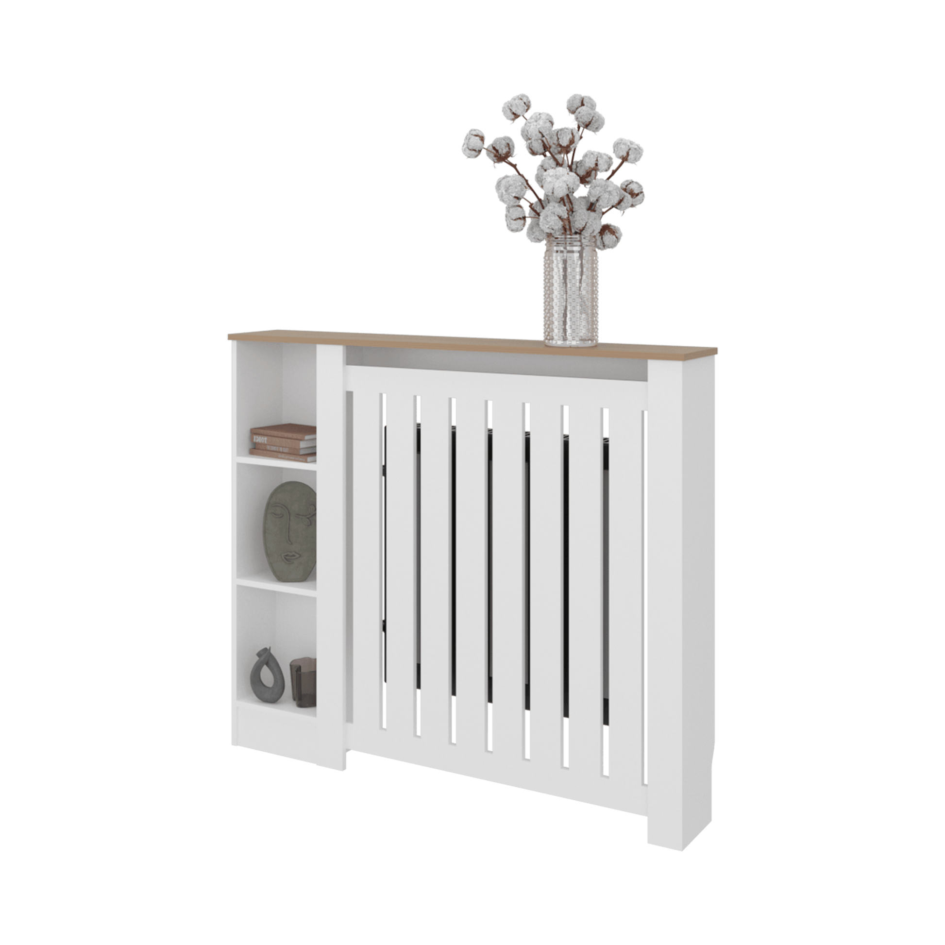 Mueble Auxiliar Radiador Joseph 105X122X20 Rta Blanco Fresno Zf