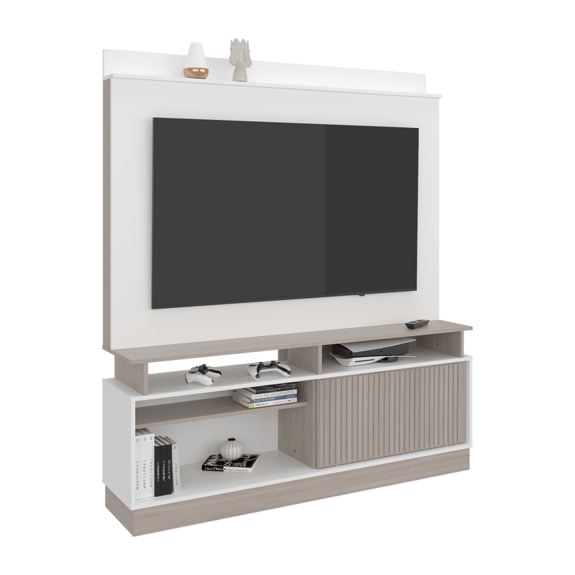 Centro De Tv 70" Thun 182X160X35 Rta Blanco Bardolino