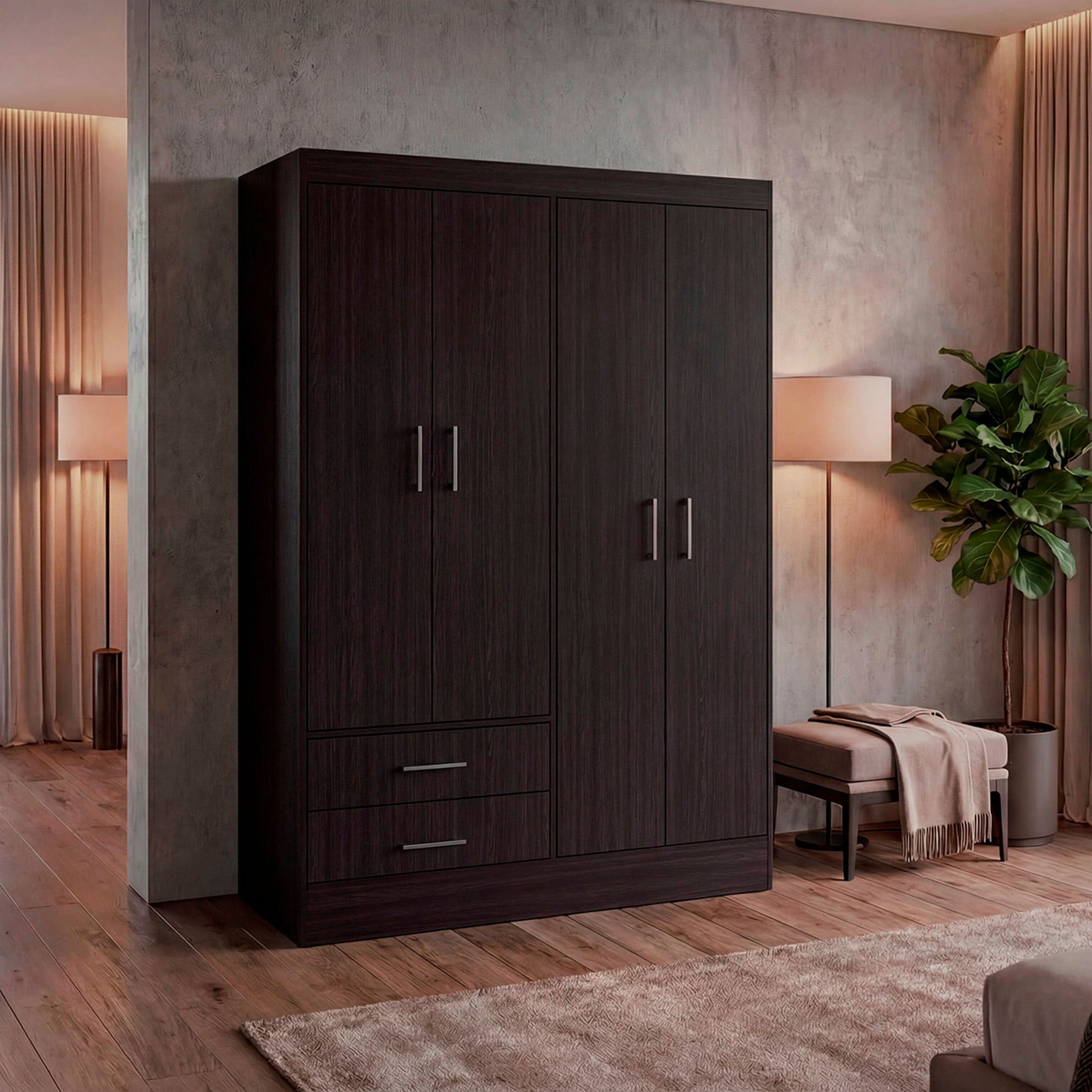 Closet 120 Sarani 182X119X44 Rta Wengue Zf