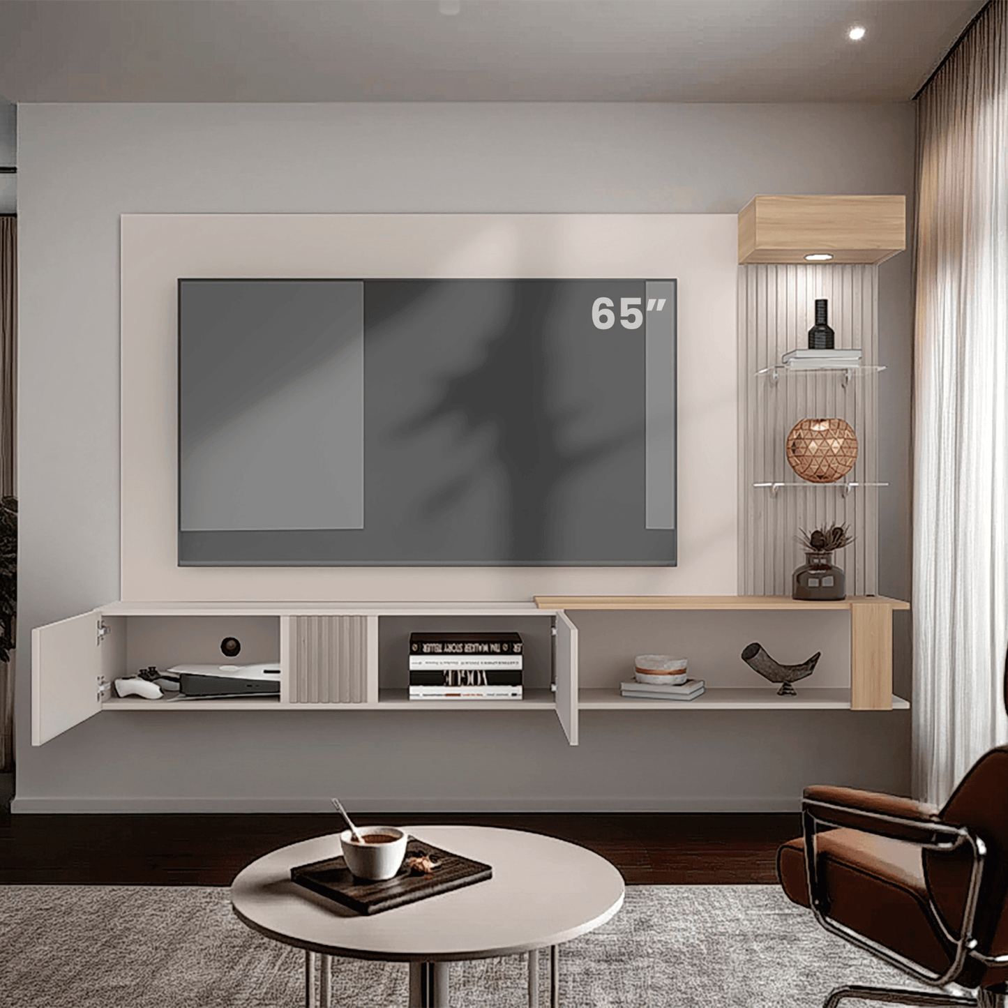 Panel De Tv Isolde 132X208X734 Rta Capri Fresno