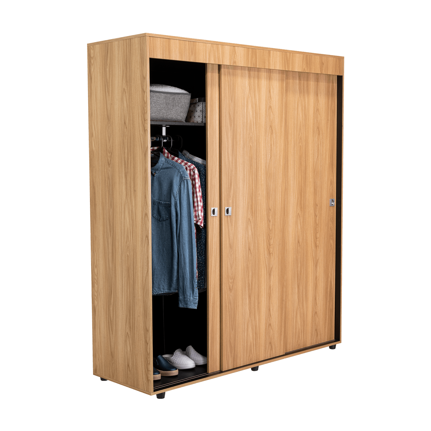 Armario Angelo 3 Puertas 180X150X51 Rta Fresno Wengue