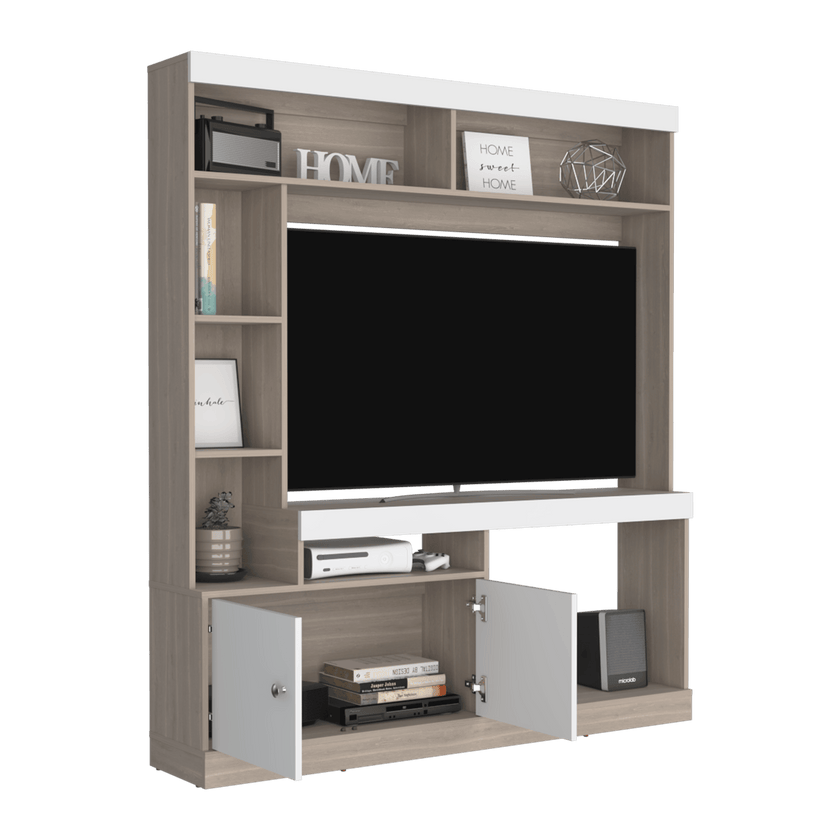 Centro De Entretenimiento Dante Tv 55'' 170X150X30 Rta Bardolino Blanco