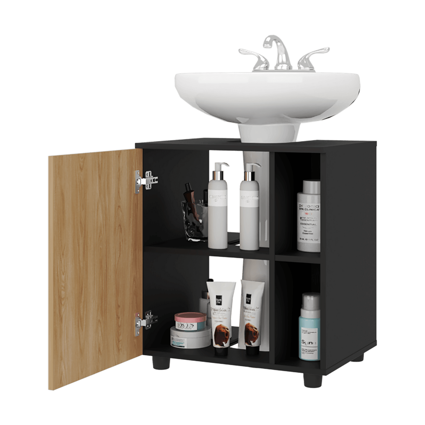 Mueble Para Lavamanos Pascuale 62X55X41 Rta Fresno Wengue