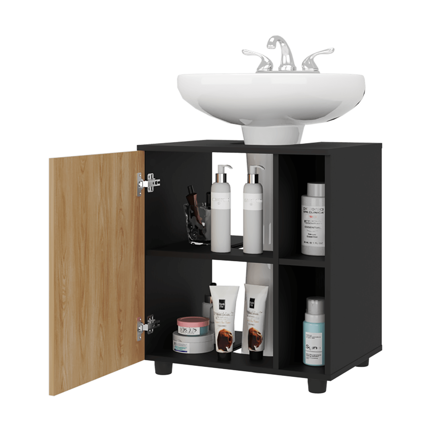 Mueble Para Lavamanos Pascuale 62X55X41 Rta Fresno Wengue