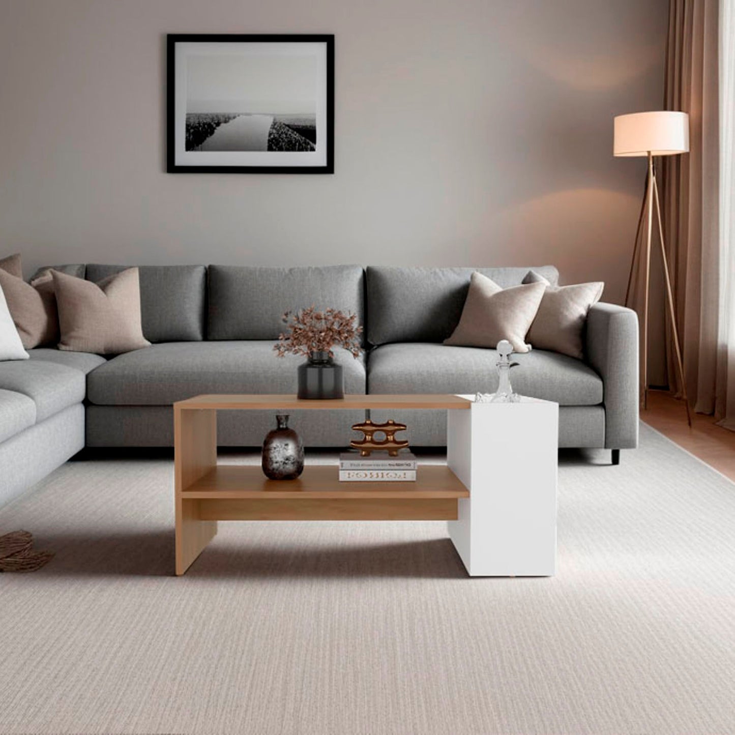 Mesa De Centro Arion 42X91X45 Rta Kronos Fresno Eu Zf