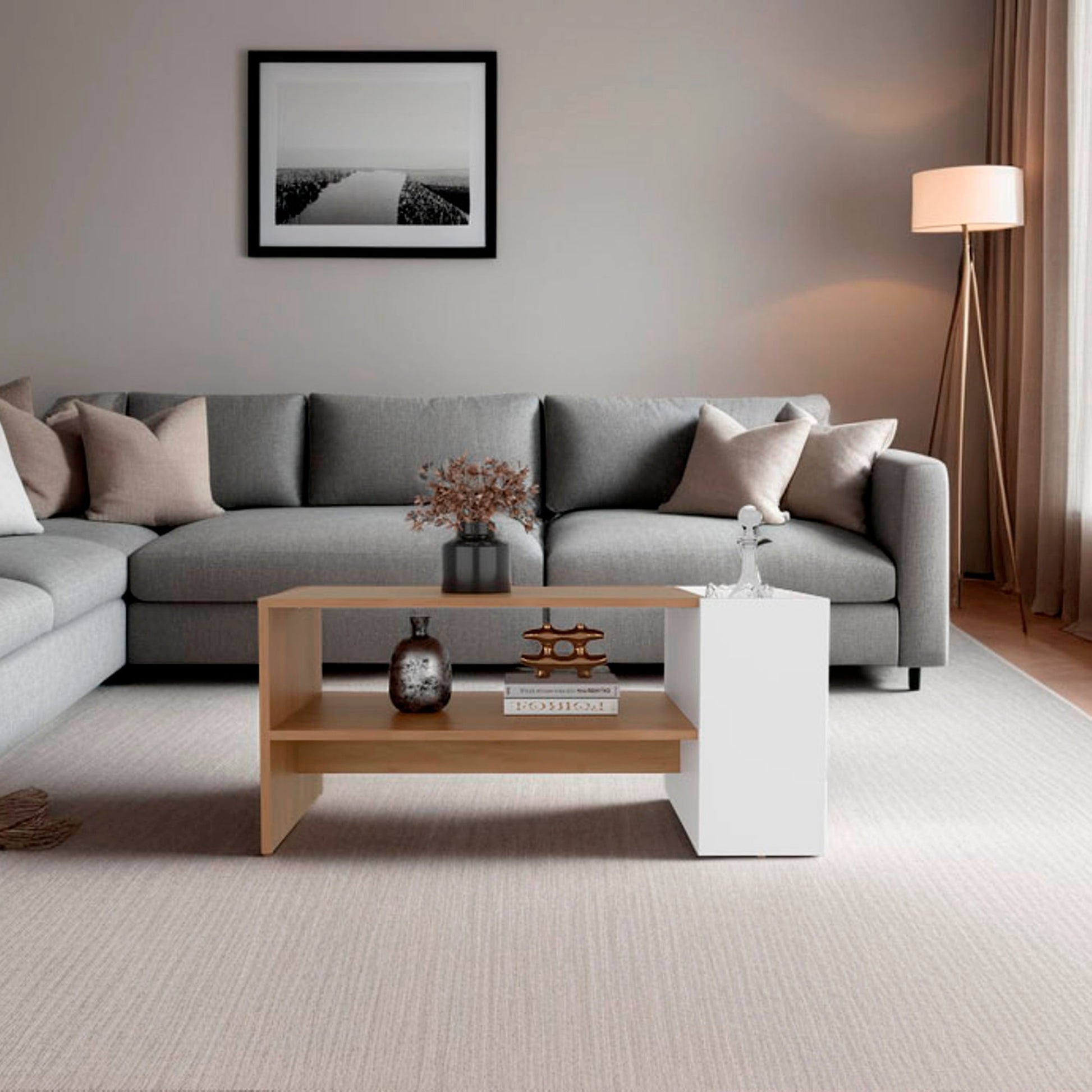 Mesa De Centro Arion 42X91X45 Rta Kronos Fresno Eu Zf