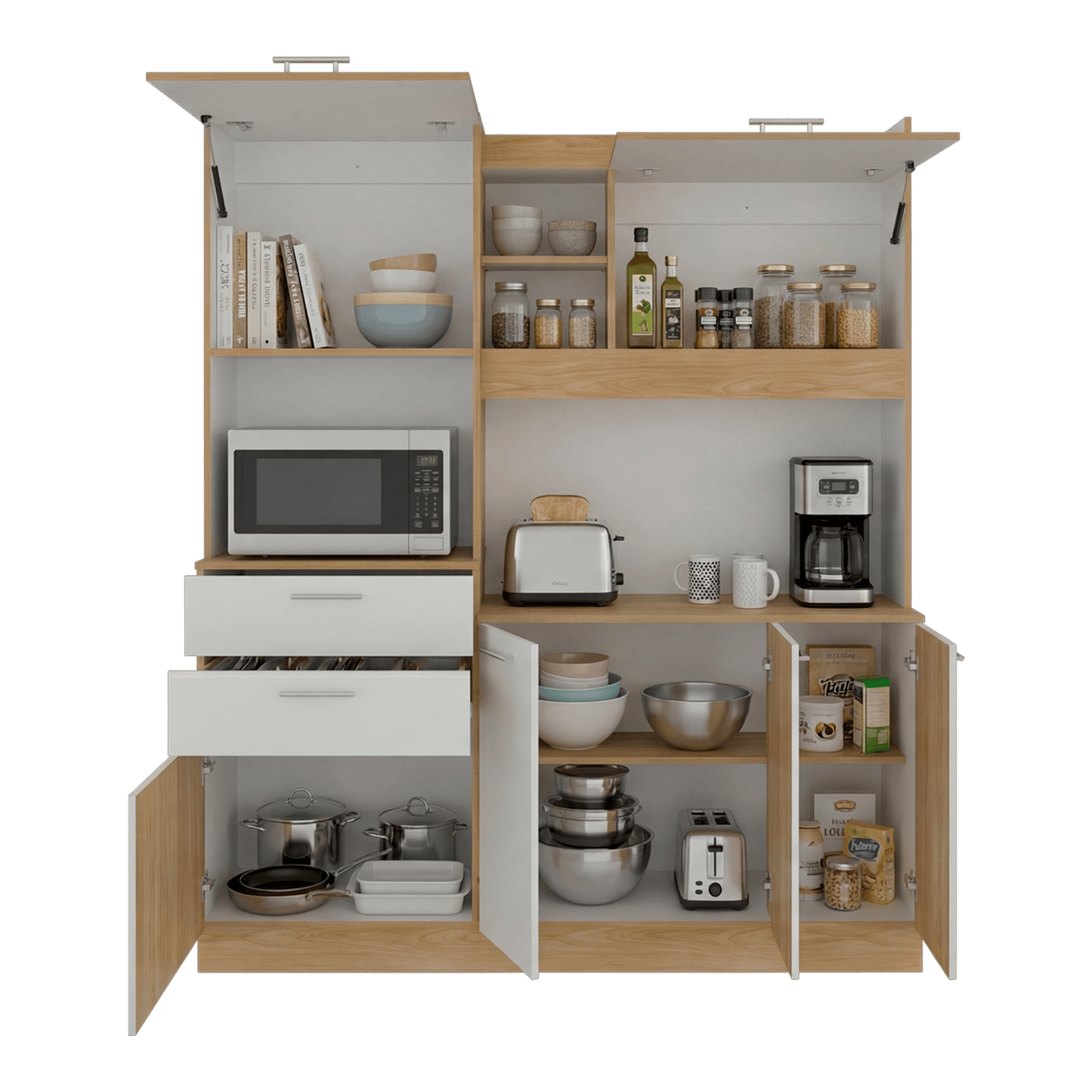 Alacena Cinnamon 190X160X40 Rta Fresno Eu Blanco