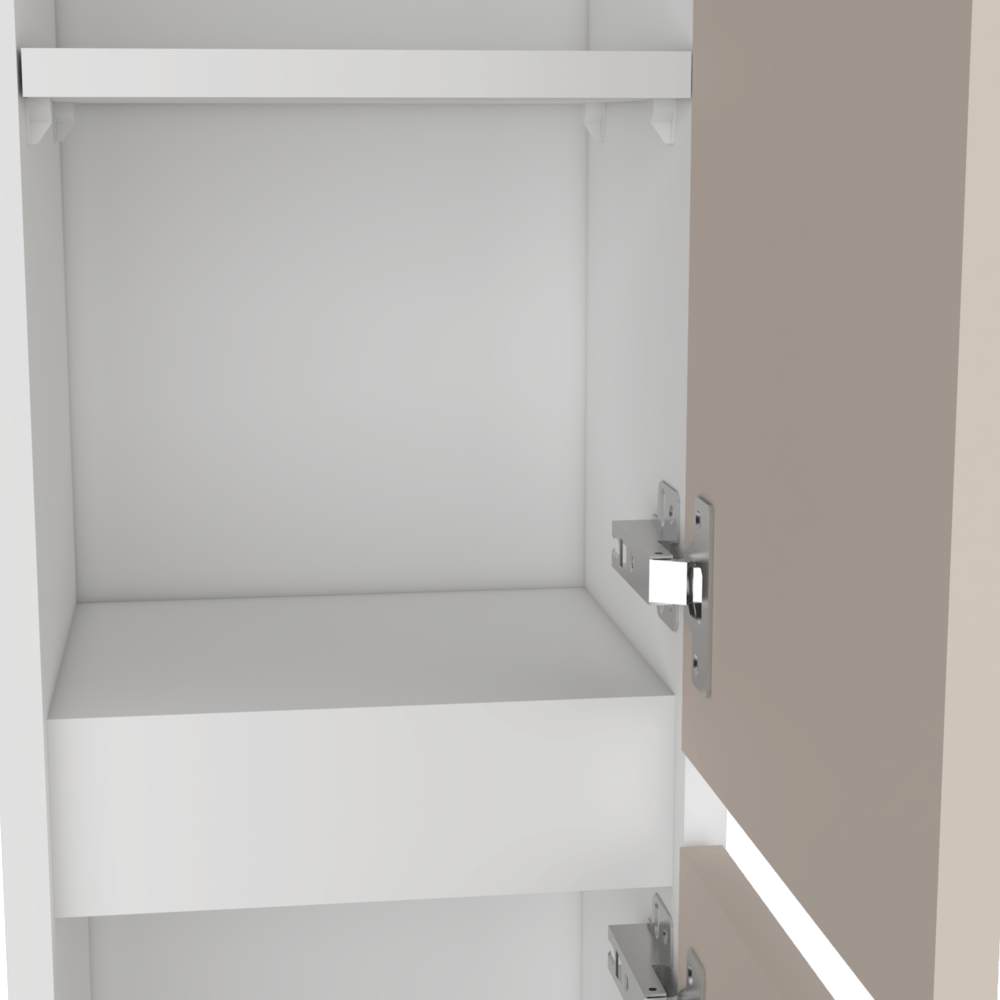 Armario De Pared Dos Puertas 110X25X21 Rta Capri Blanco Zf