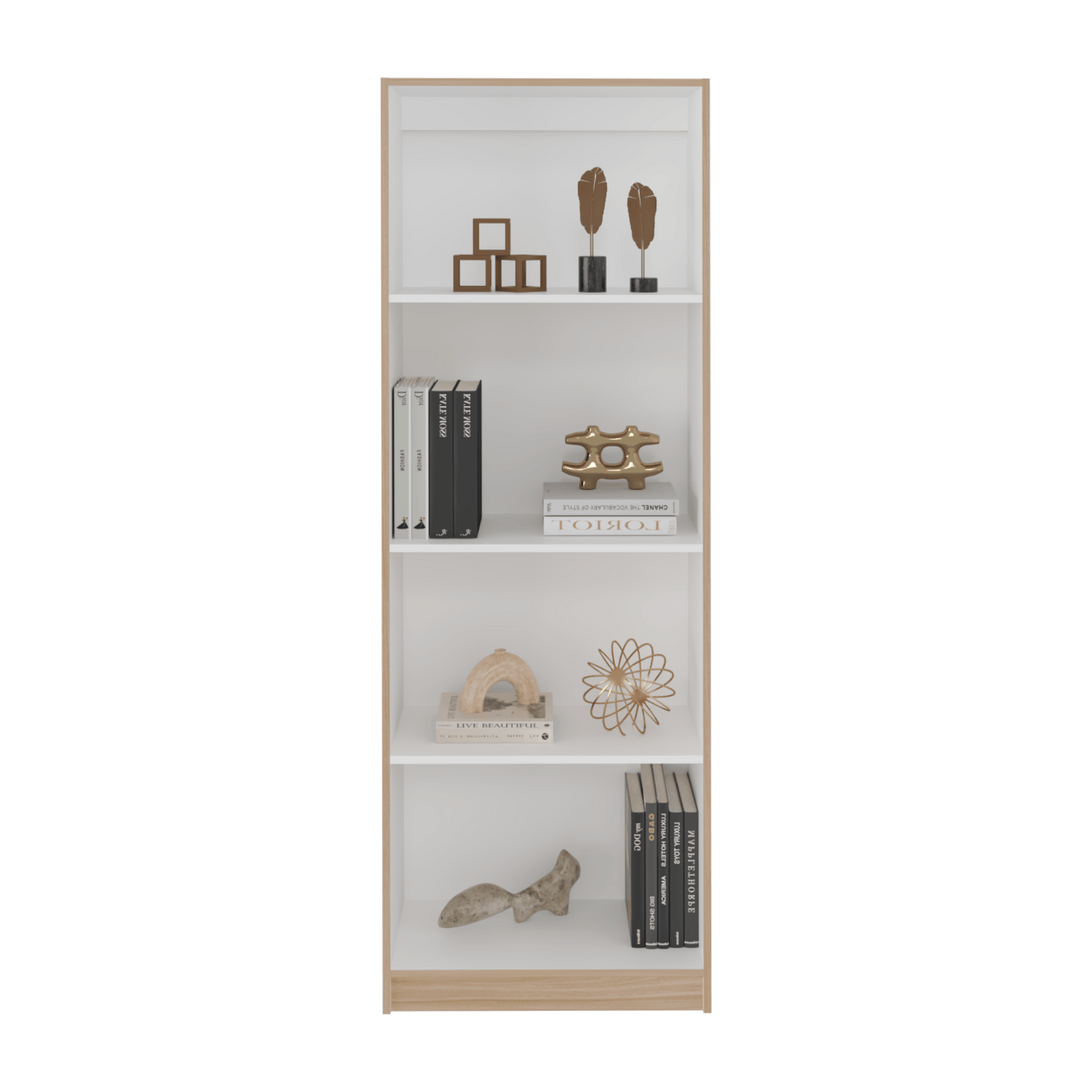 Estante Home E1 180X62X29 Rta Fresno Eu Blanco