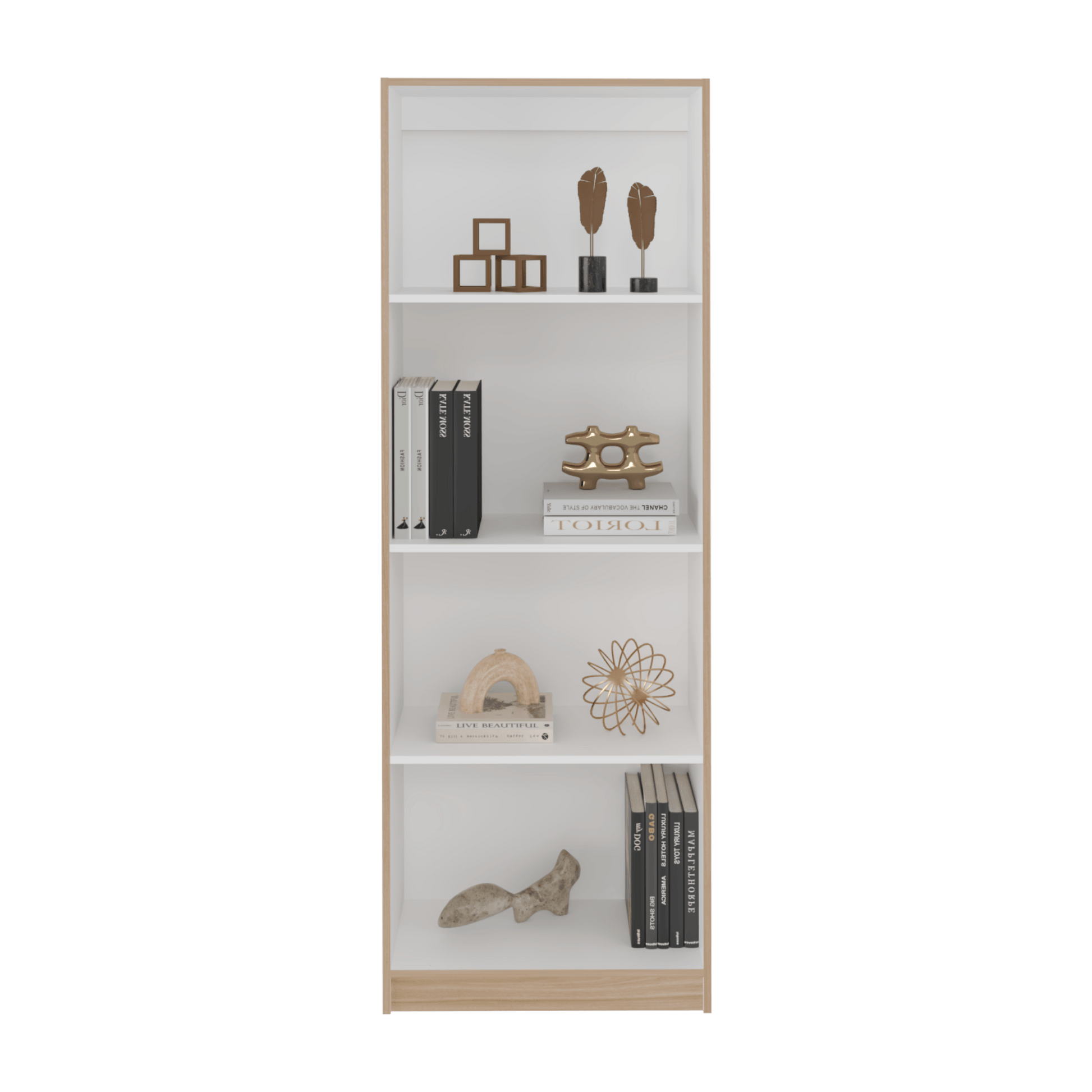 Estante Home E1 180X62X29 Rta Fresno Eu Blanco