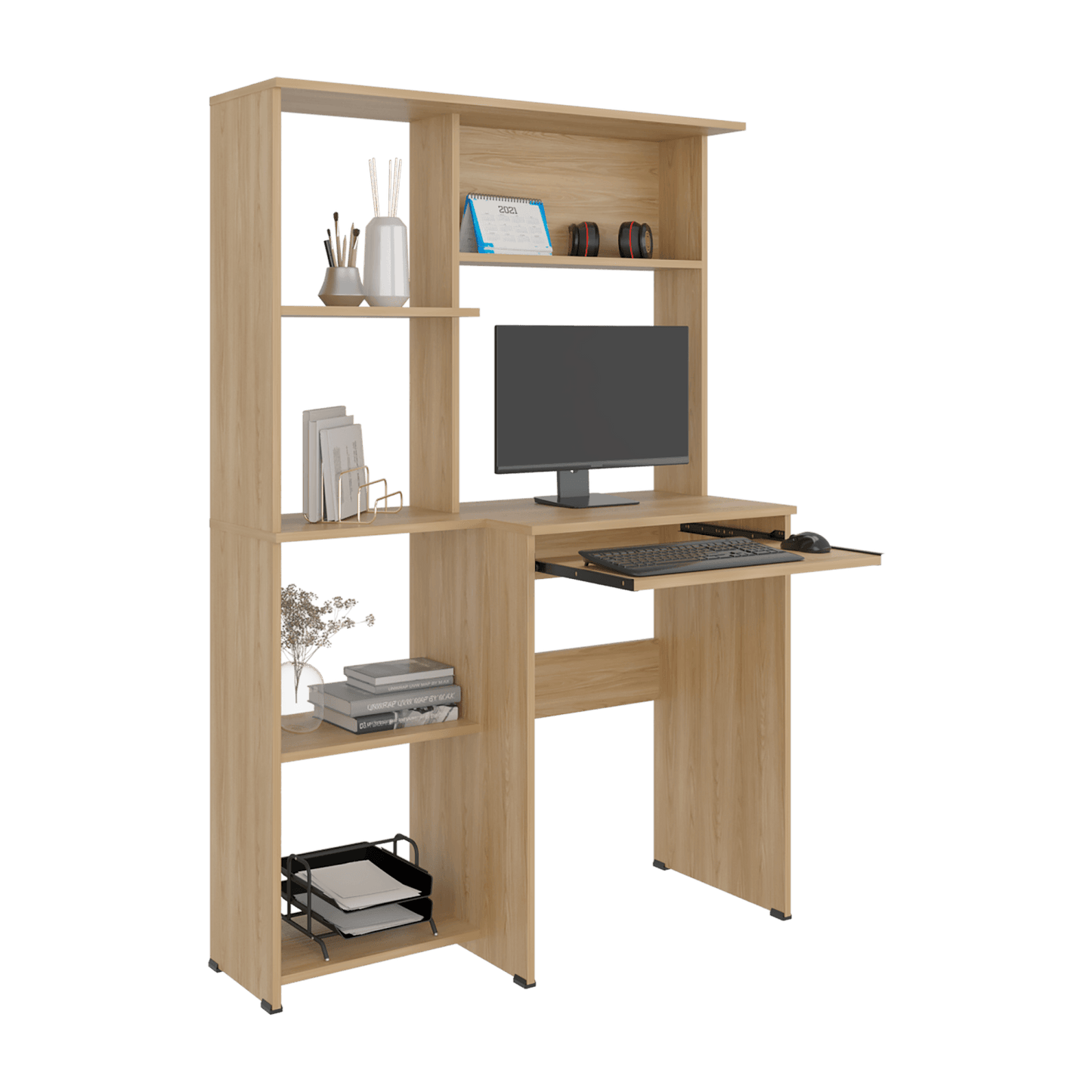 Centro De Computo Con Biblioteca Alden Eco 150X100X40 Rta Fresno Europeo