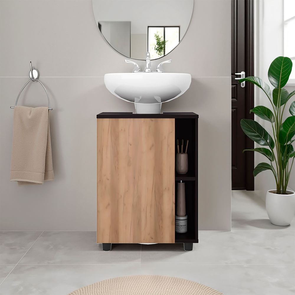 Mueble Para Lavamanos Pascuale 62X55X41 Rta Wengue Fresno Zf