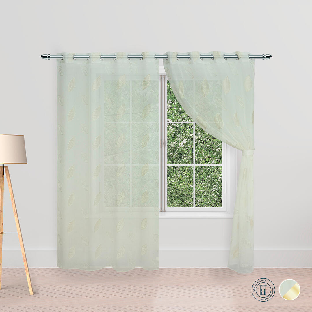 Cortina Velo Fiore Argolla Beige