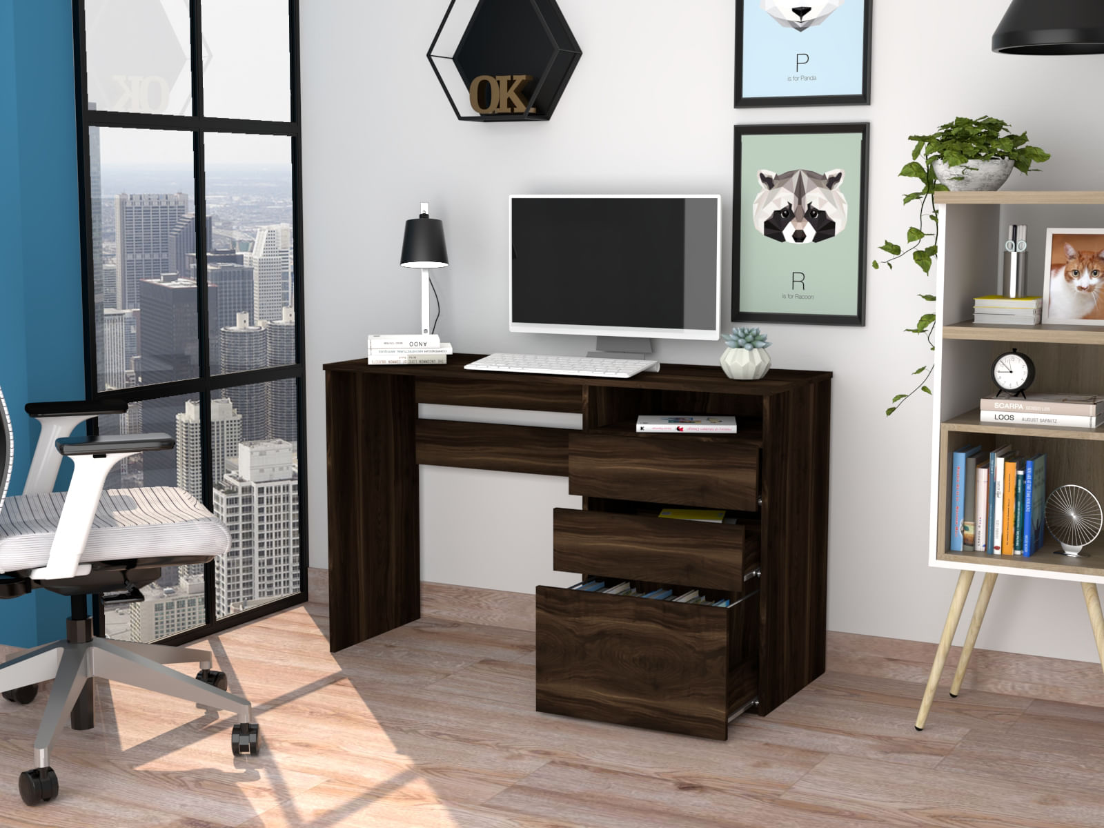 Escritorio Office 7 Rta Nogal
