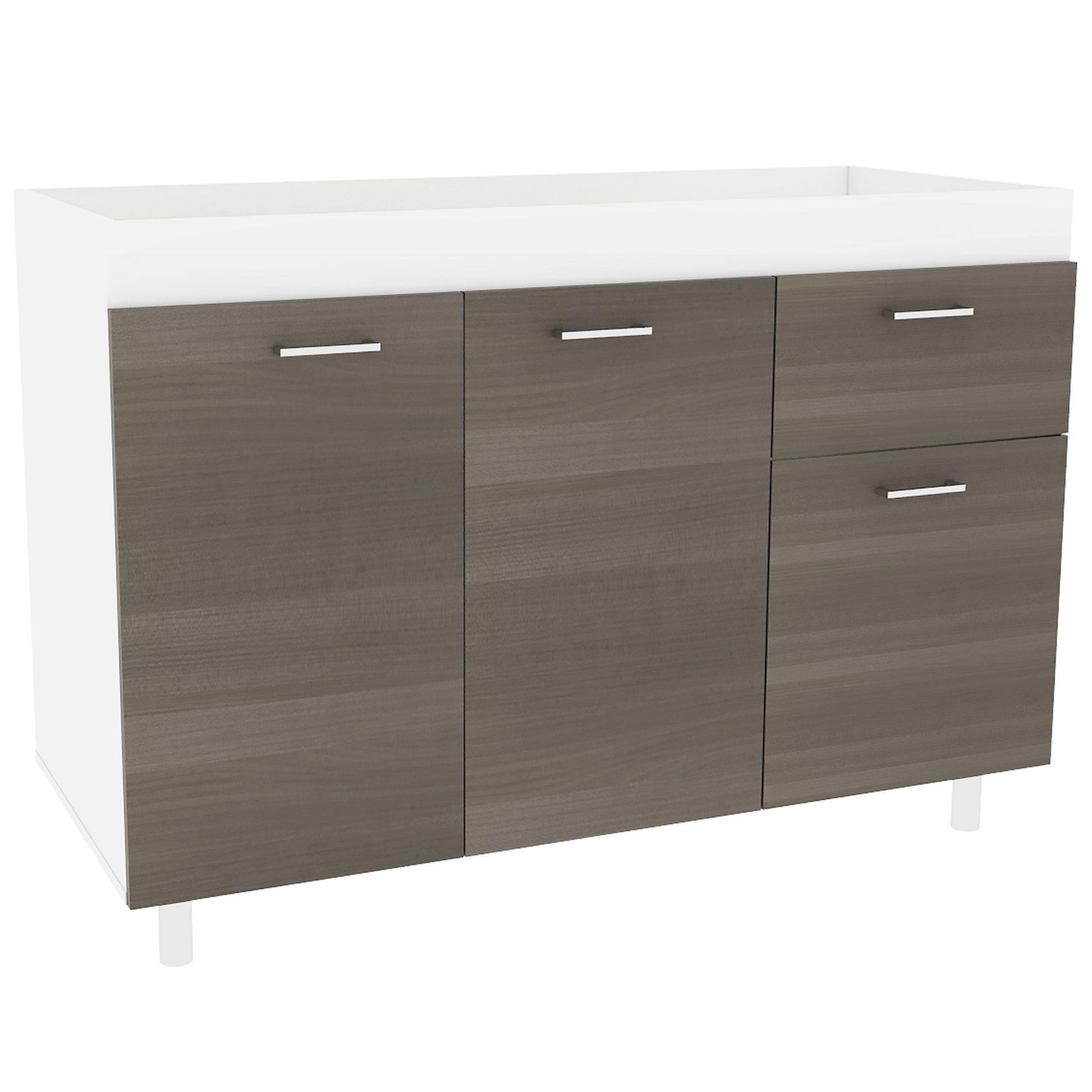 Mueble Inferior Cocina Rossi Rta Blanco + Olivo