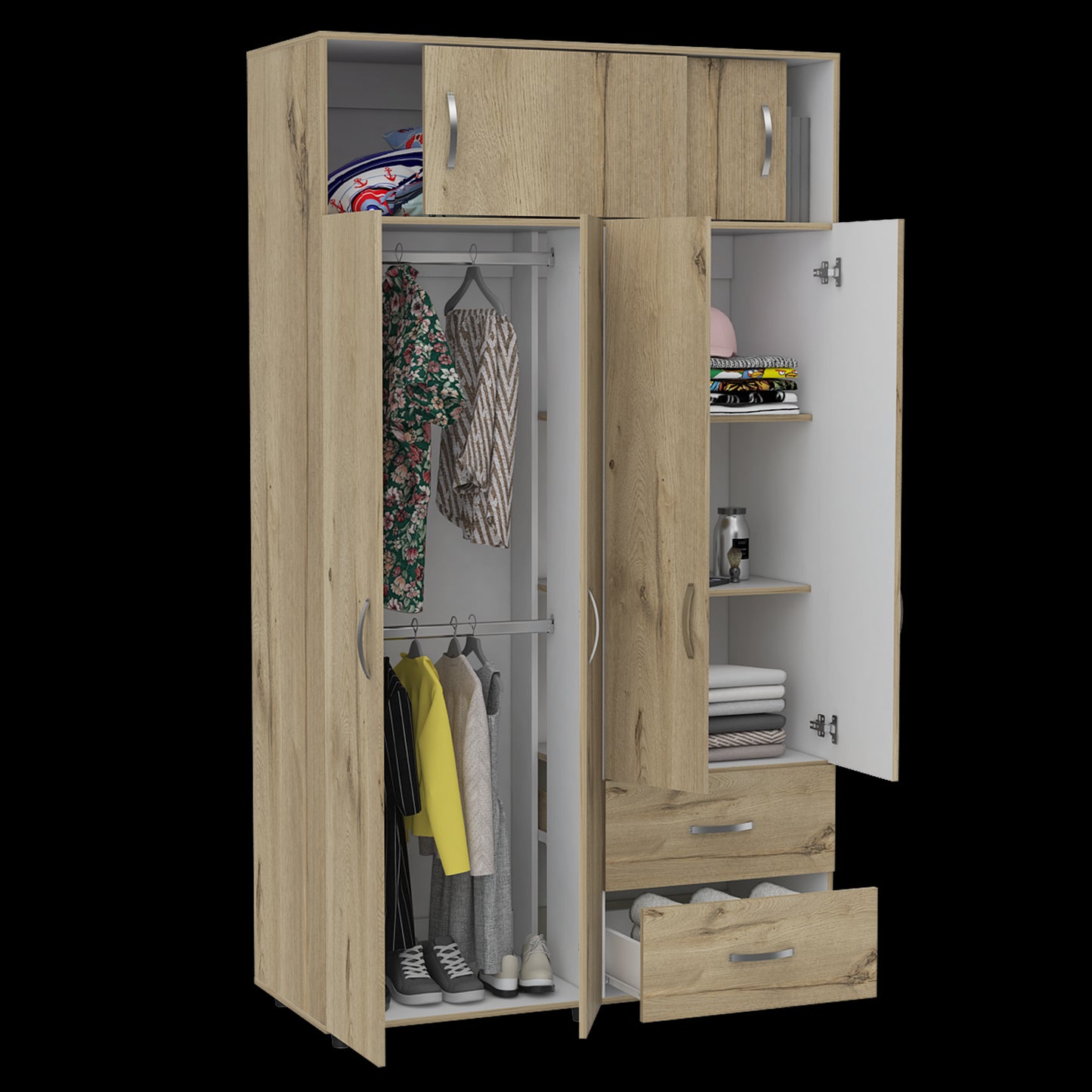 Closet Bologna 210 X 120 X 50 Rta Duna + Blanco