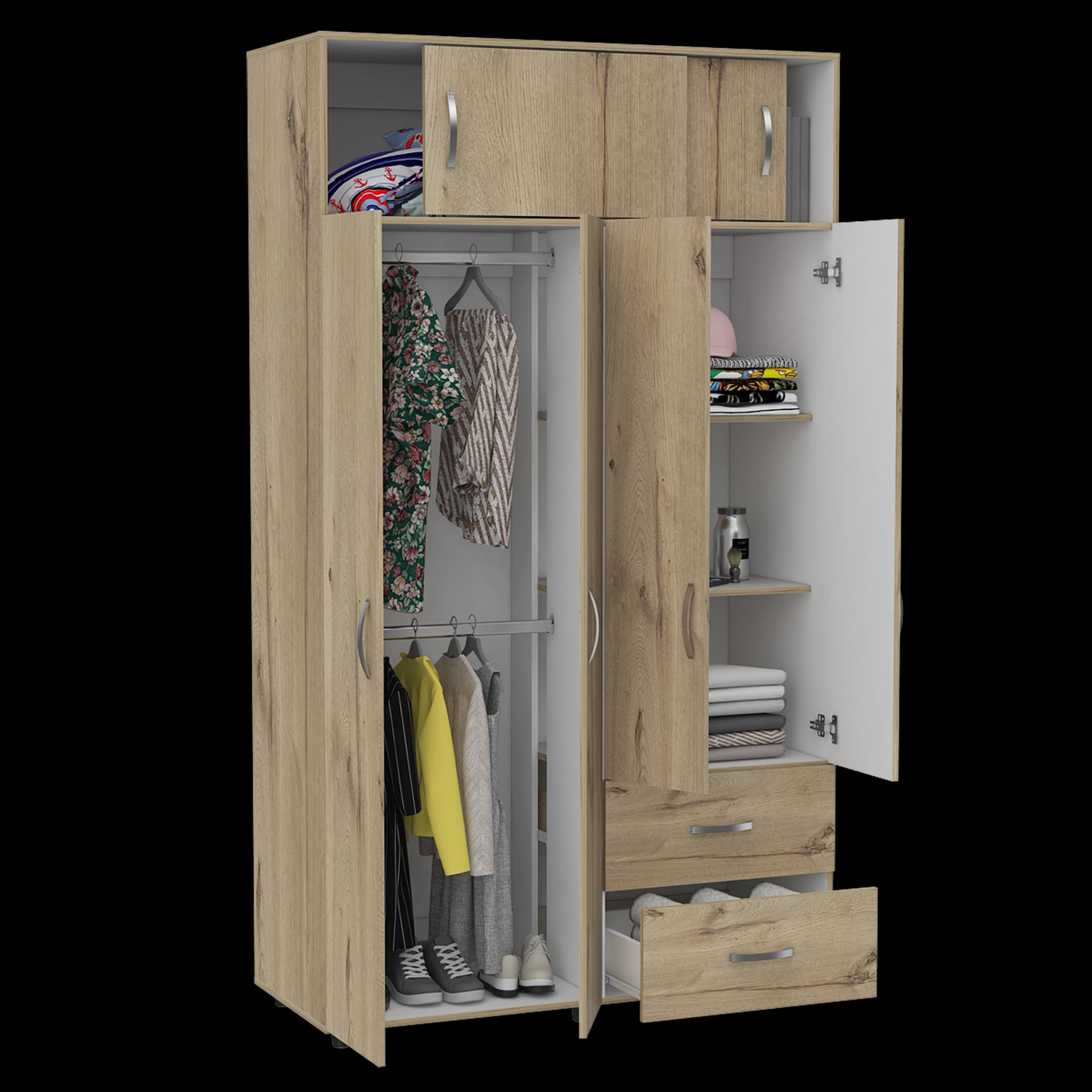 Closet Bologna 210 X 120 X 50 Rta Duna + Blanco