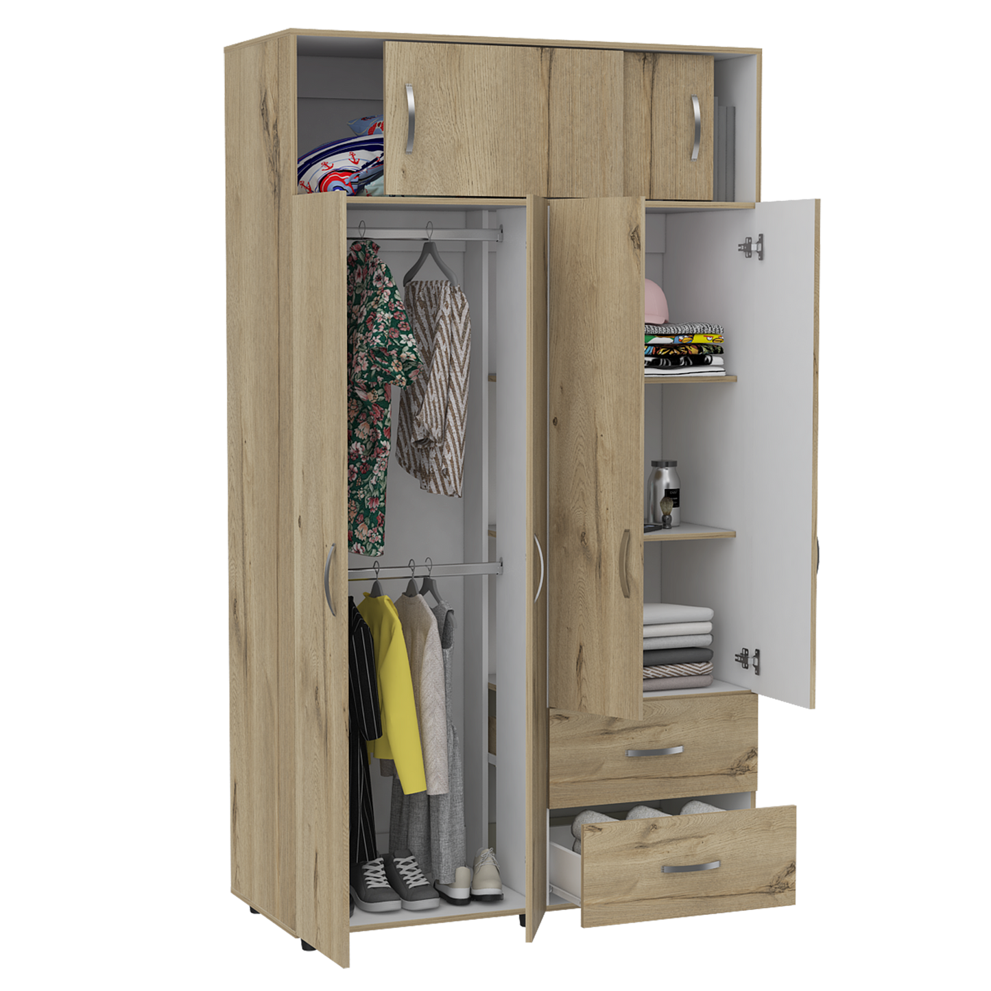 Closet Bologna 210 X 120 X 50 Rta Duna + Blanco N/A