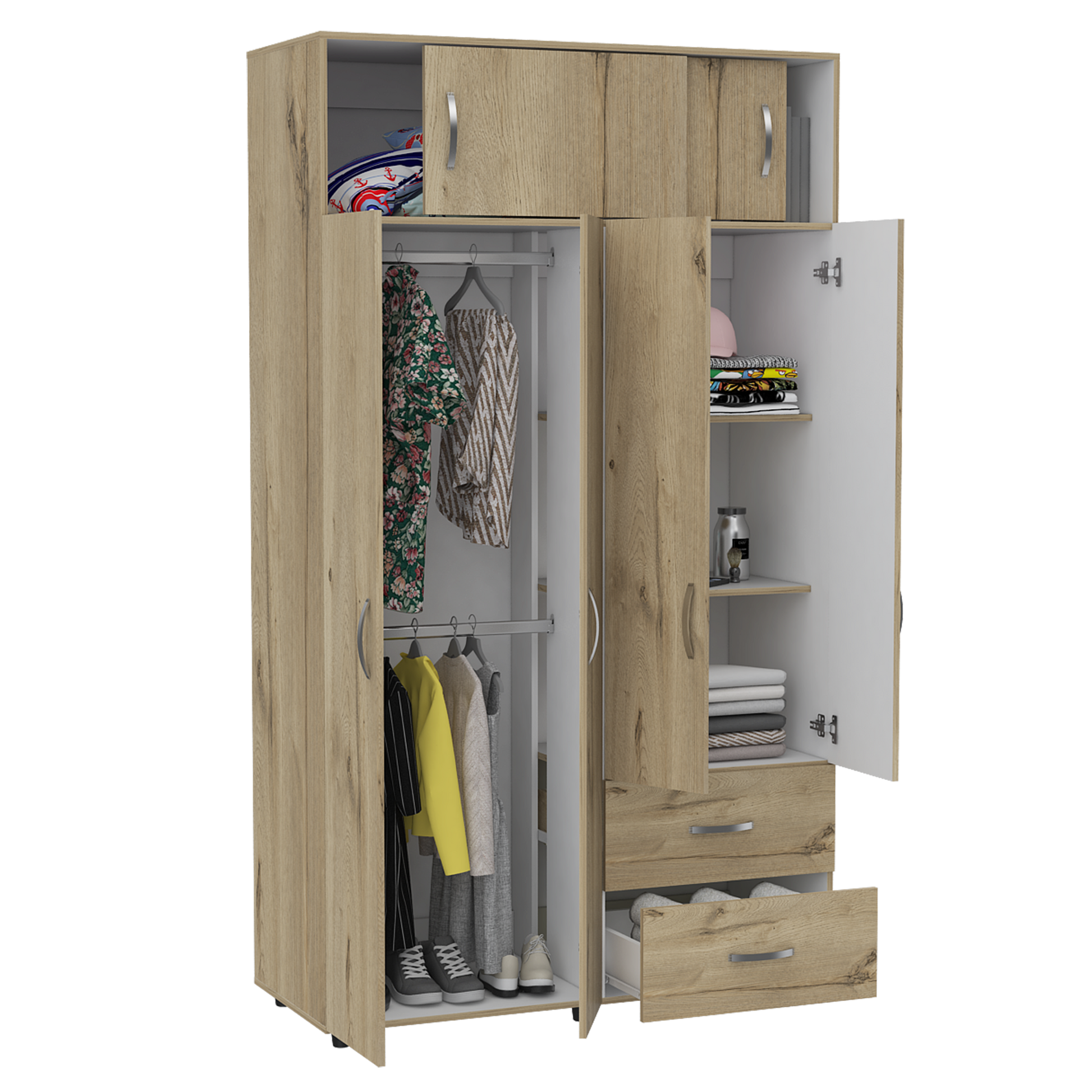 Closet Bologna 210 X 120 X 50 Rta Duna + Blanco N/A