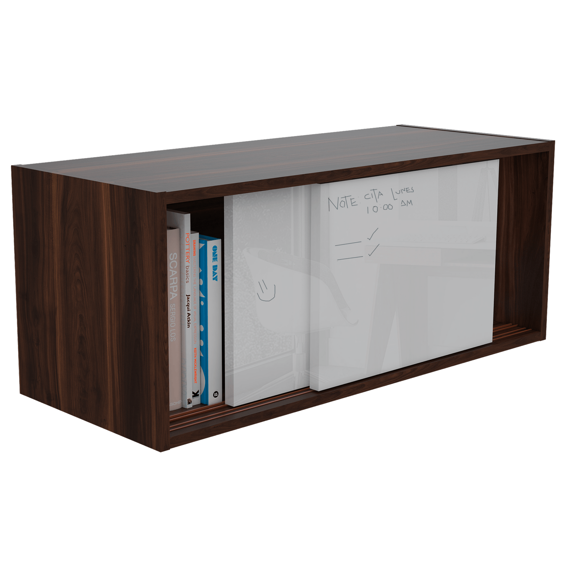 Gabinete Note Rta Blanco Hg + Nogal