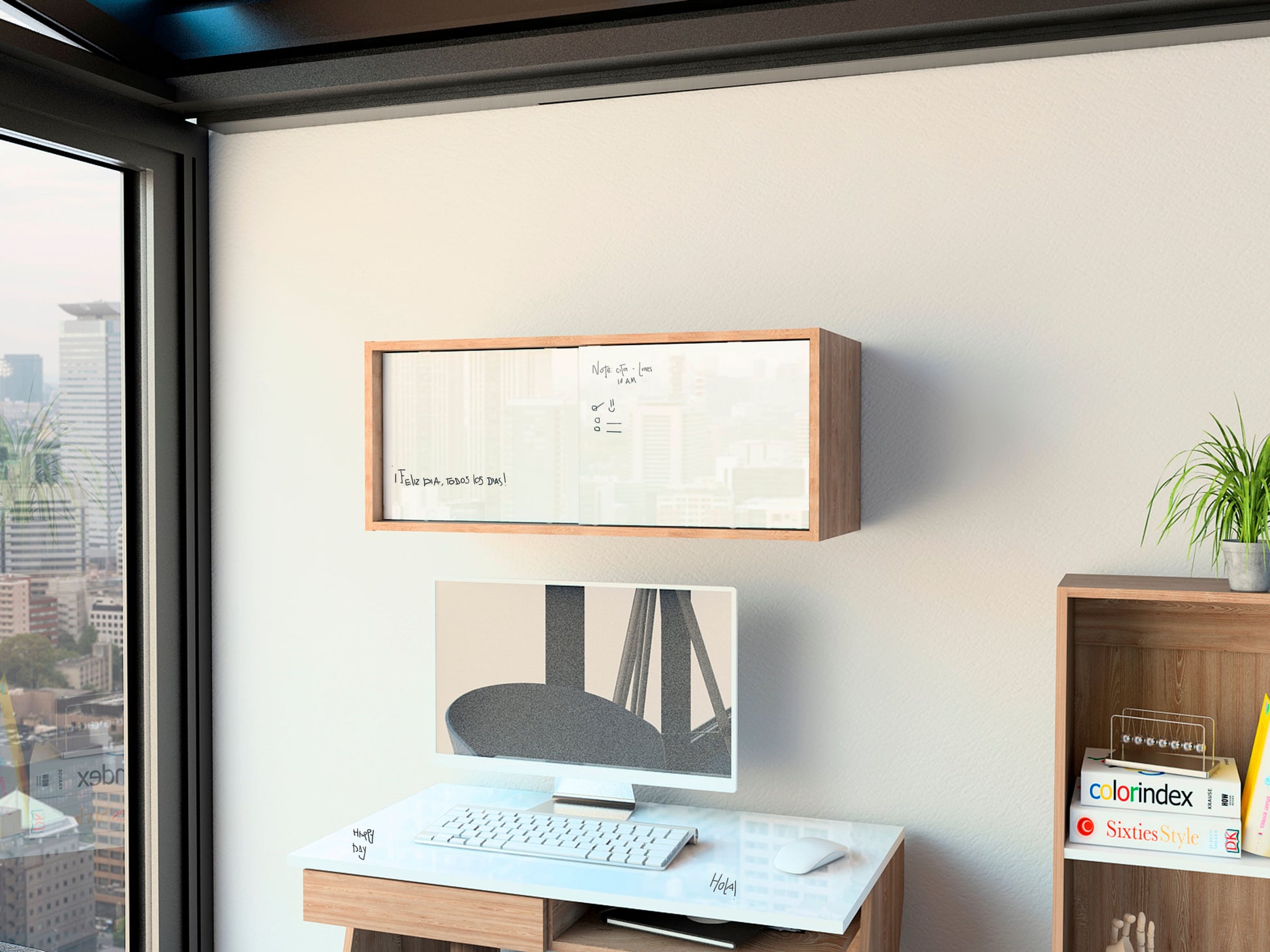 Gabinete Note Rta Miel + Blanco Hg