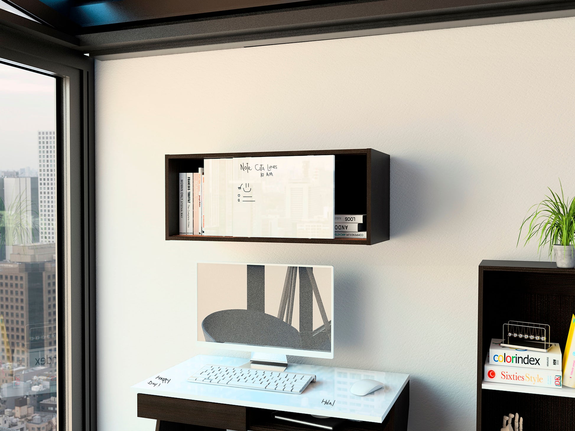 Gabinete Note Rta Wengue + Blanco Hg