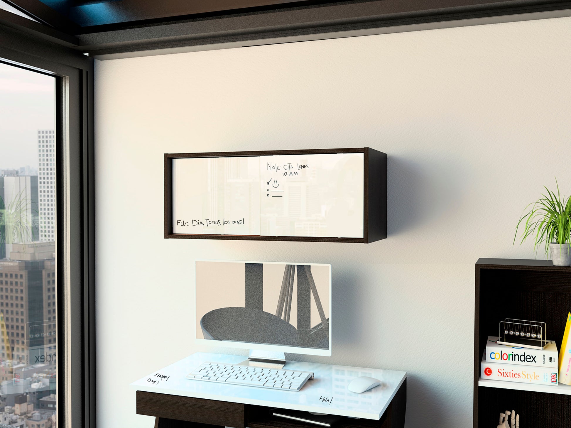 Gabinete Note Rta Wengue + Blanco Hg