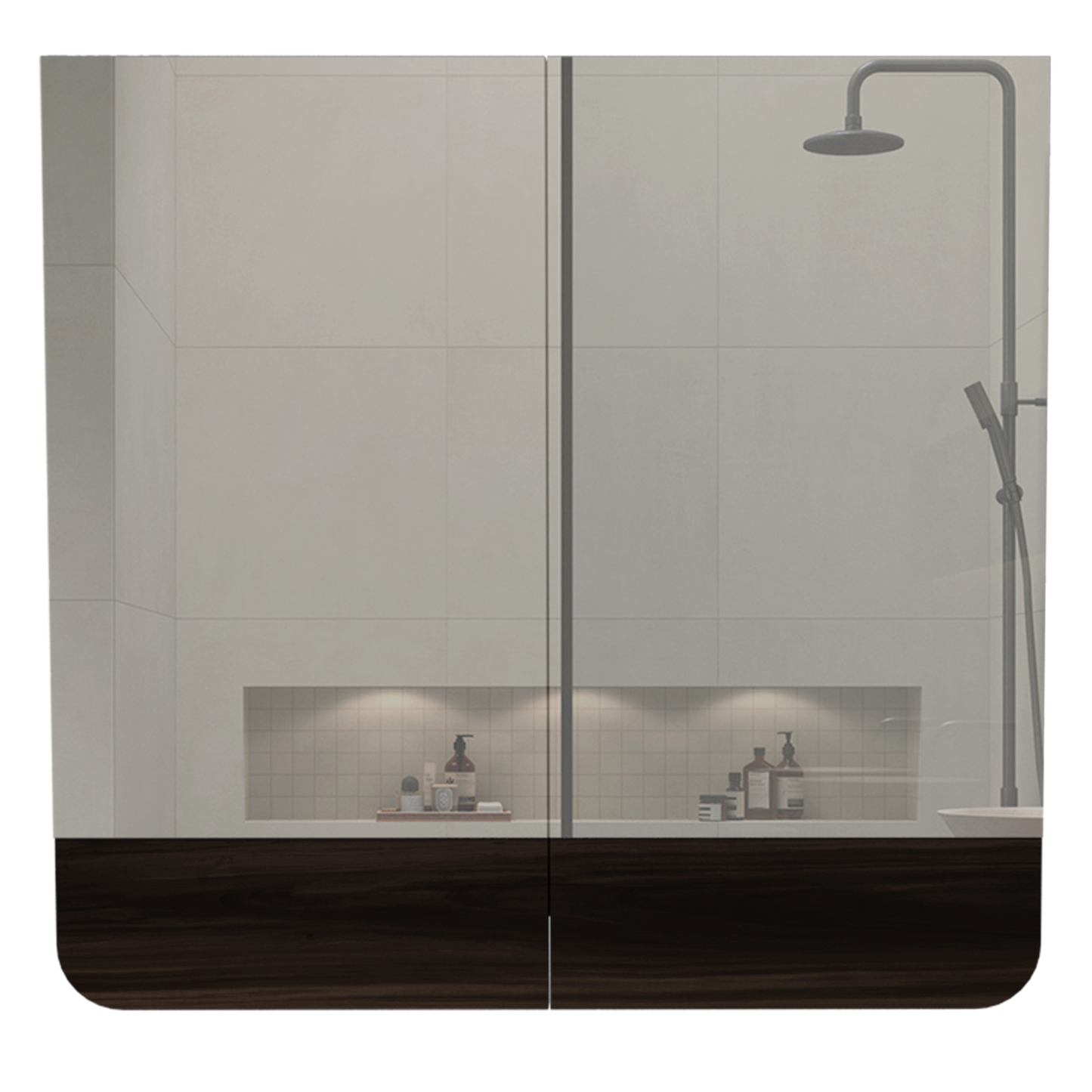 Gabinete Baño Luv Rta Nogal-Gris