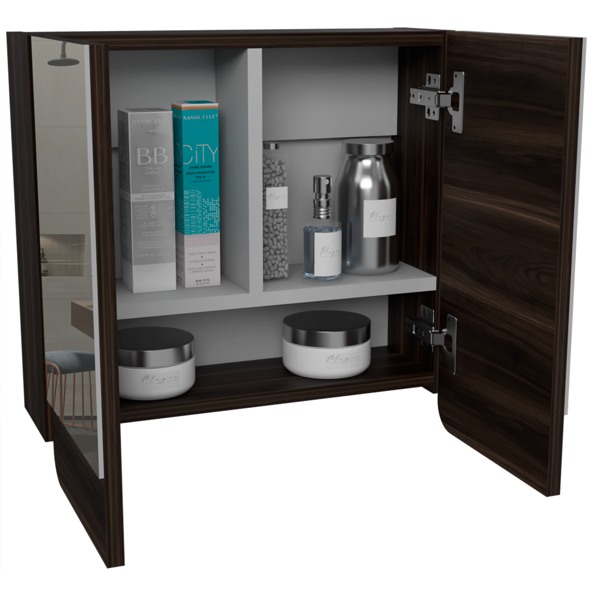 Gabinete Baño Luv Rta Nogal-Gris