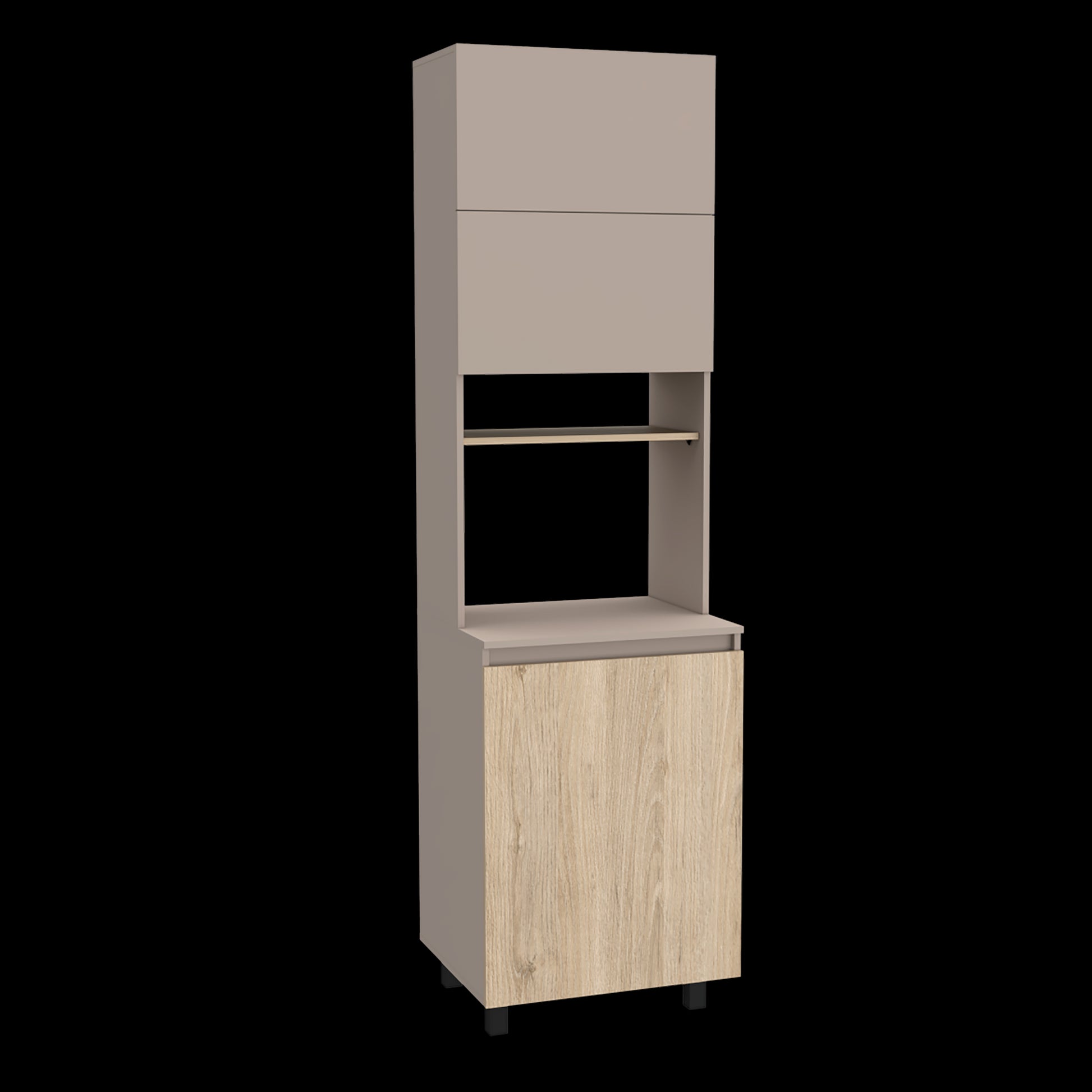 Modulo Microondas Kiara Rta Taupe + Rovere