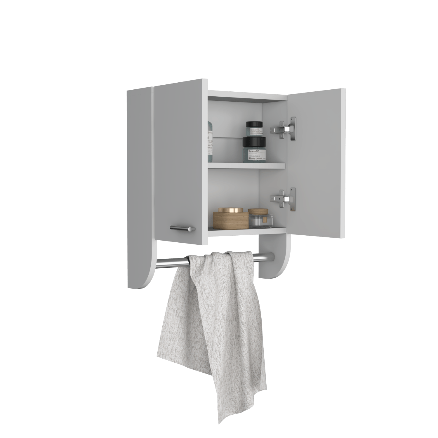 Gabinete Organizador Baño Colgador 50X45X14 Rta Blanco Zf