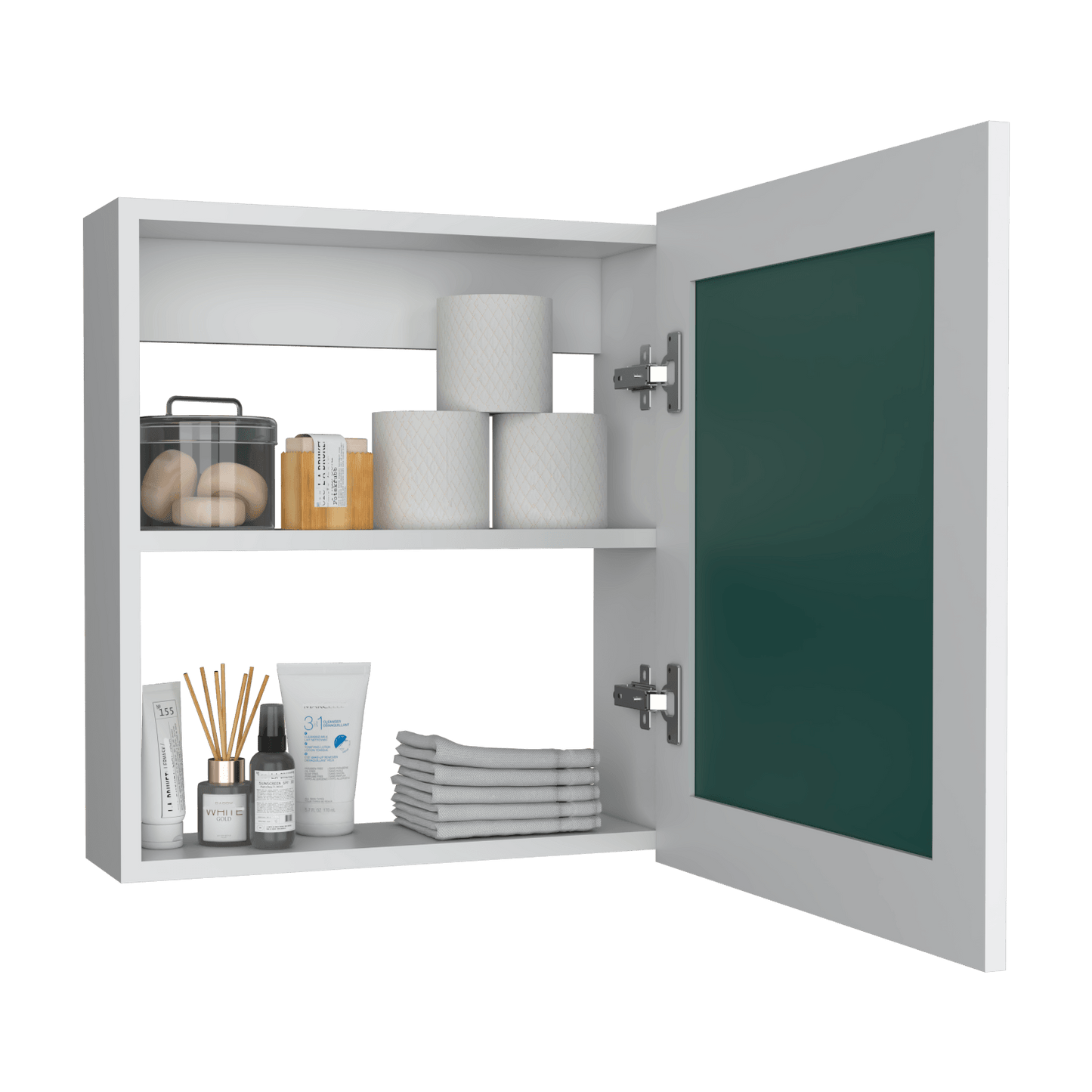 Gabinete Baño Luma 52X47X14 Rta Blanco Zf