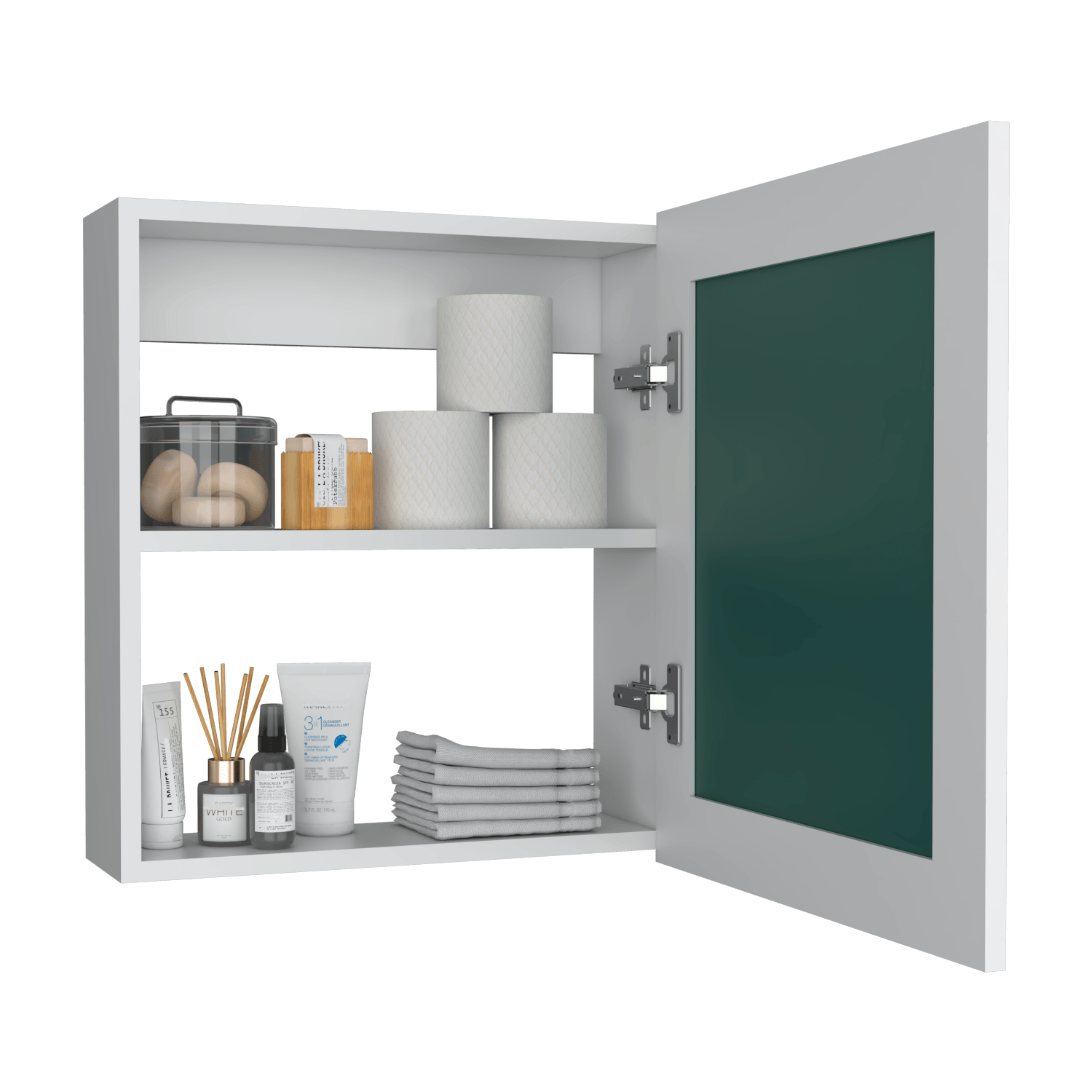 Gabinete Baño Luma 52X47X14 Rta Blanco Zf