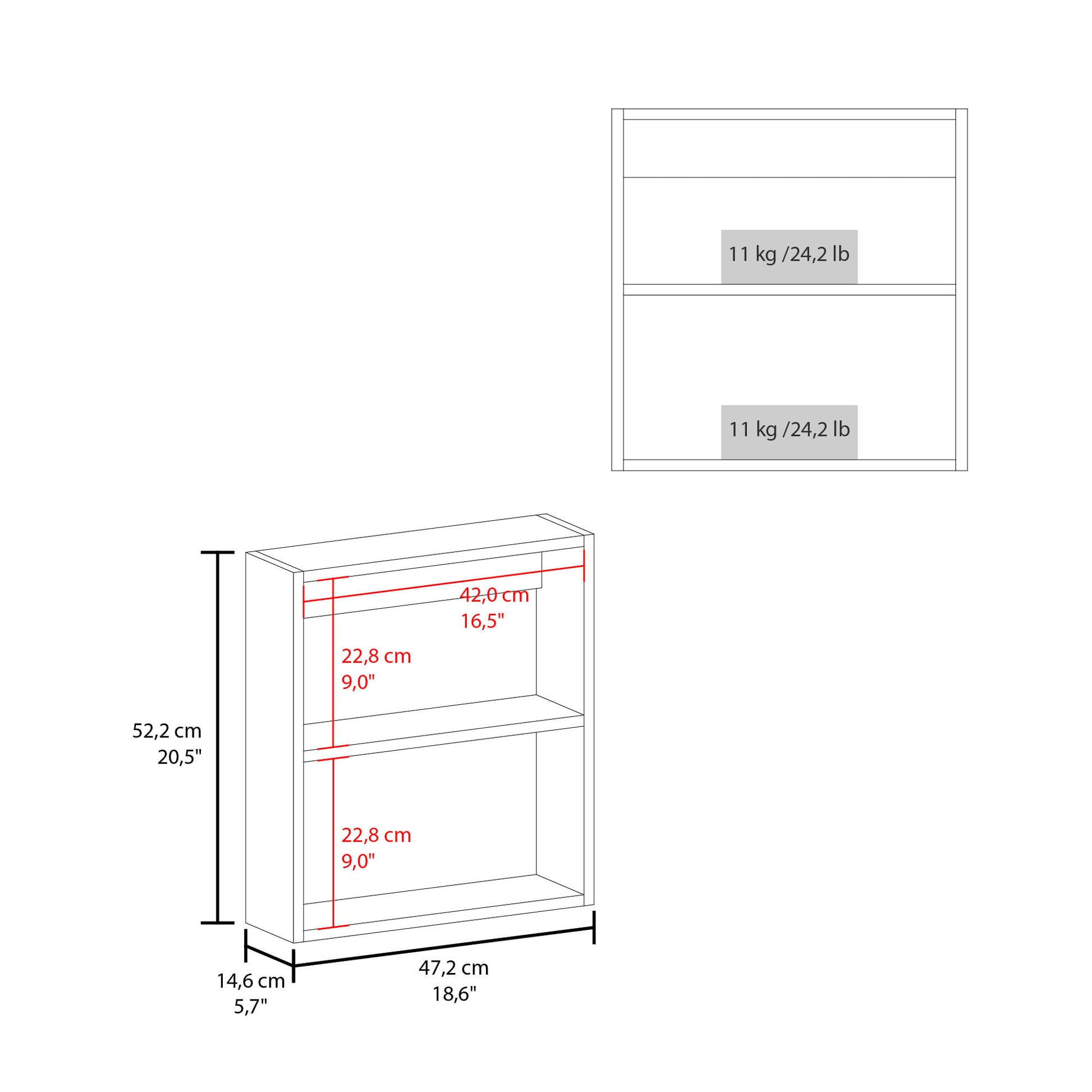 Gabinete Baño Luma 52X47X14 Rta Blanco Zf