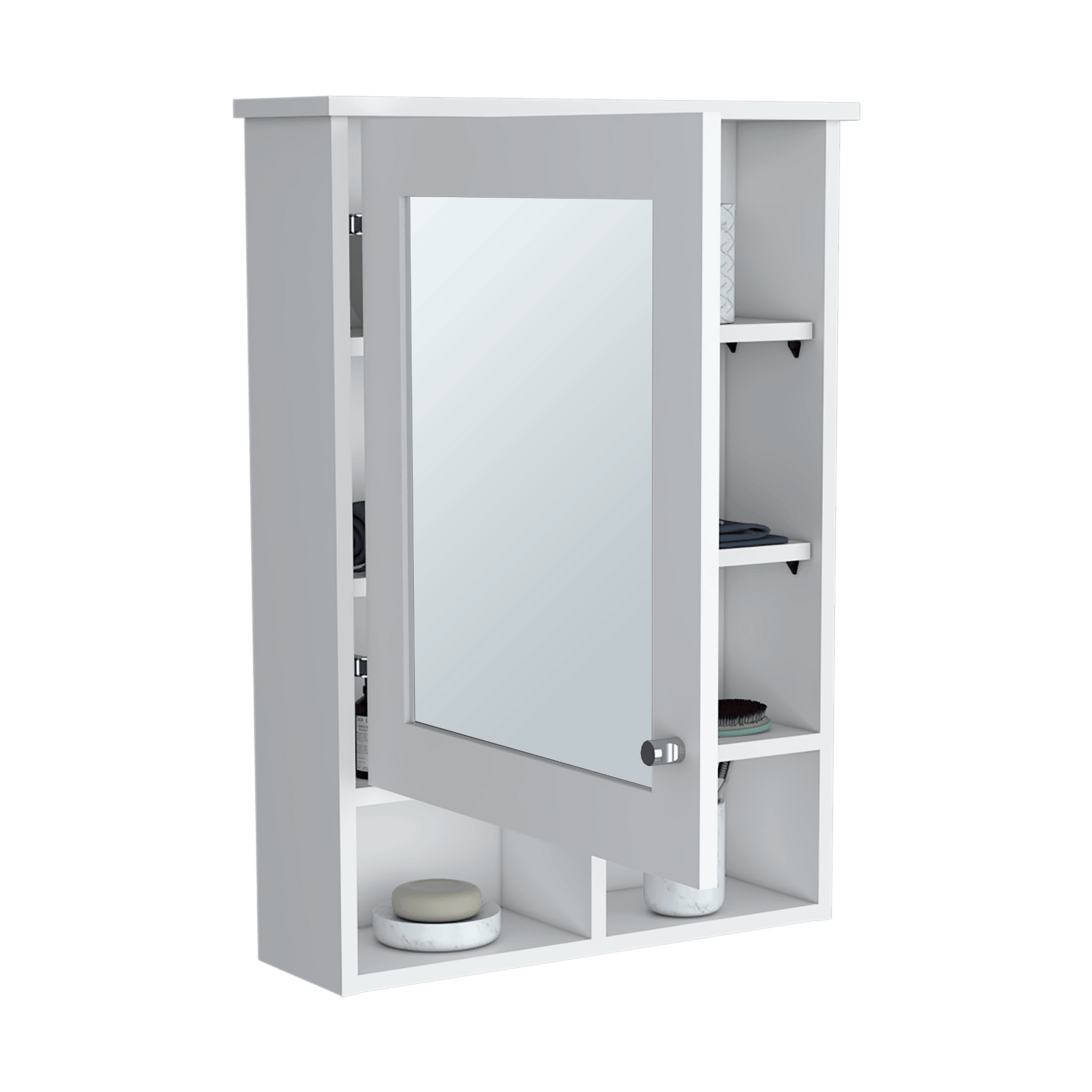 Gabinete Baño Viña 73X53X16 Rta Blanco Zf