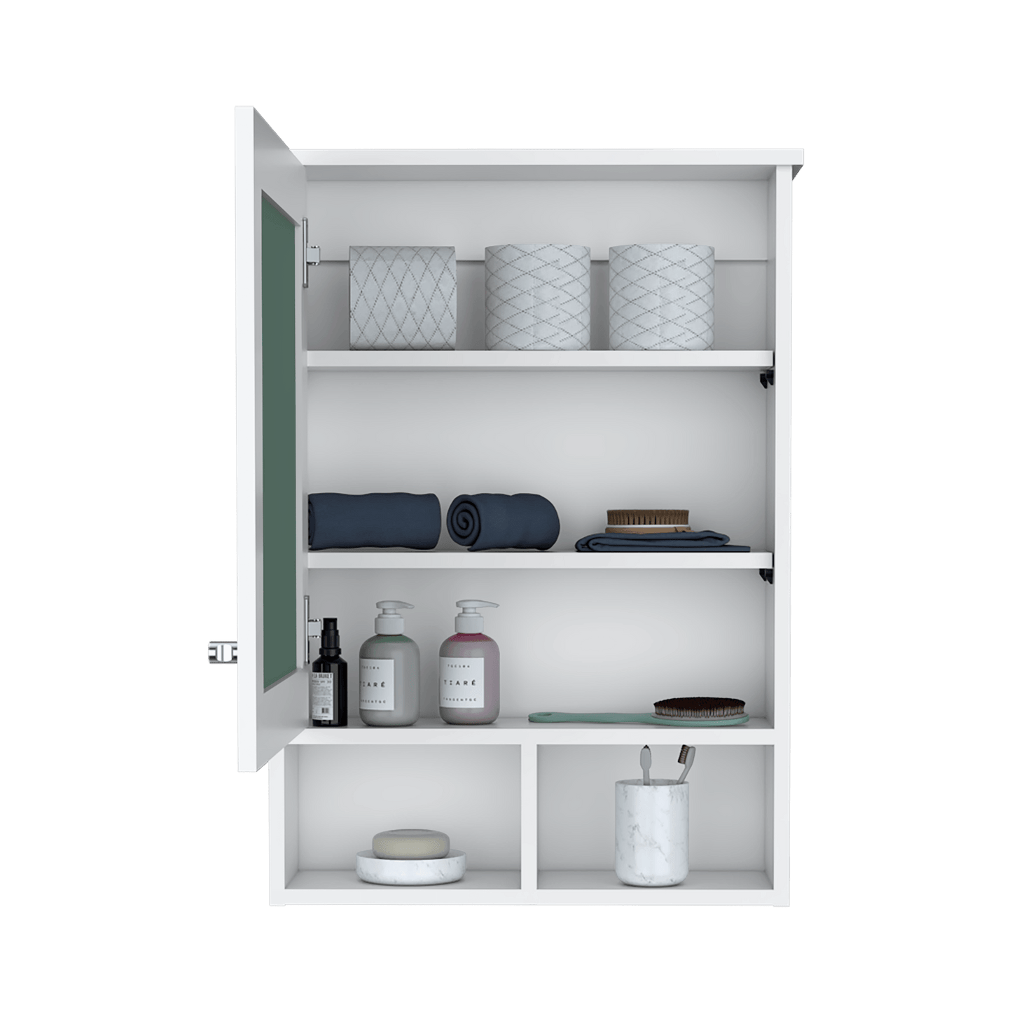 Gabinete Baño Viña 73X53X16 Rta Blanco Zf