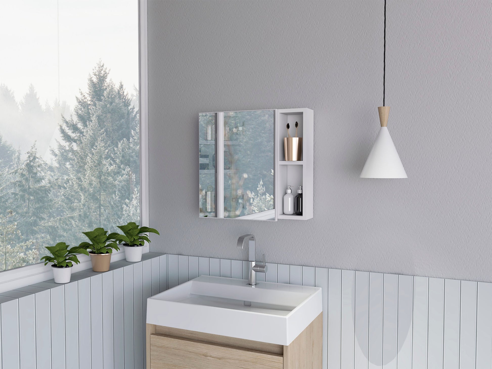 Gabinete Baño Omari Rta Blanco
