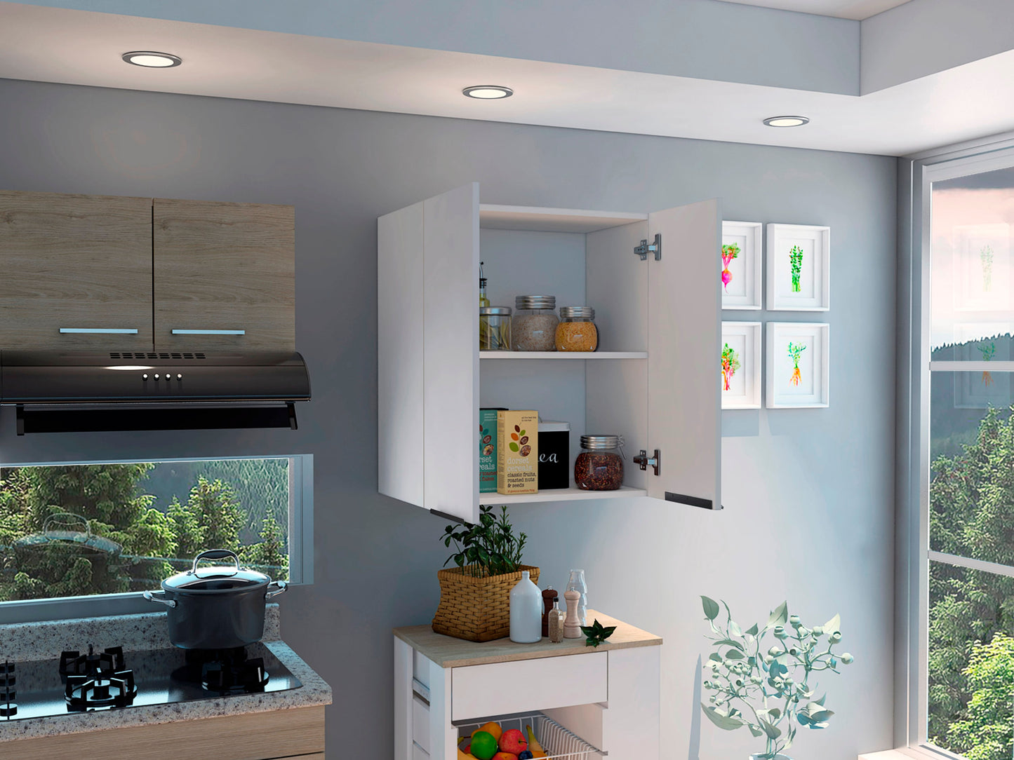 Gabinete Cocina Auxiliar Nantes Rta Blanco