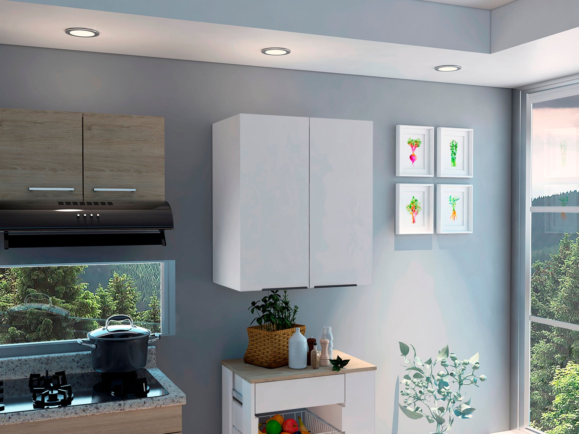 Gabinete Cocina Auxiliar Nantes Rta Blanco