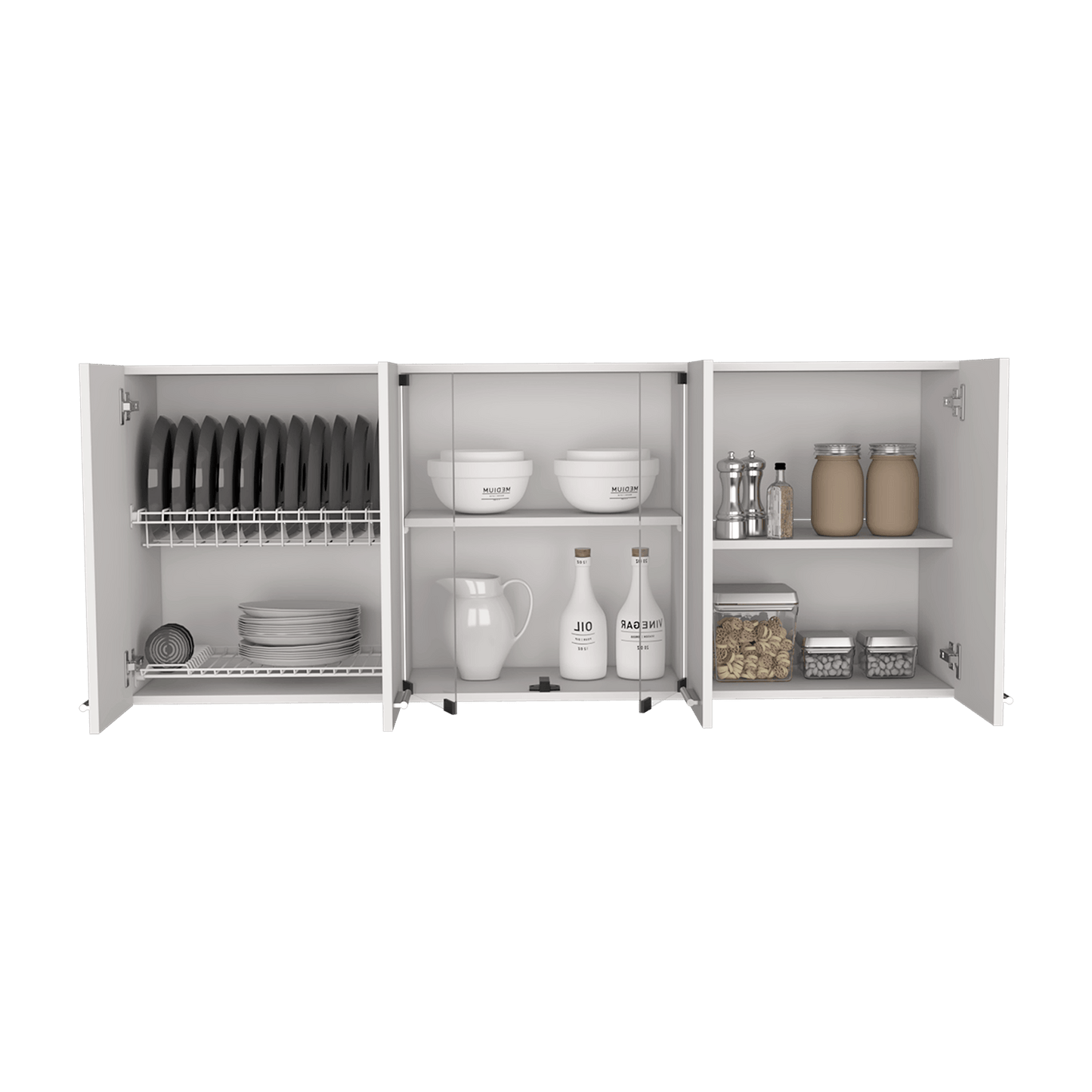Gabinete Superior 150 Vidrio 60X150X31 Rta Blanco