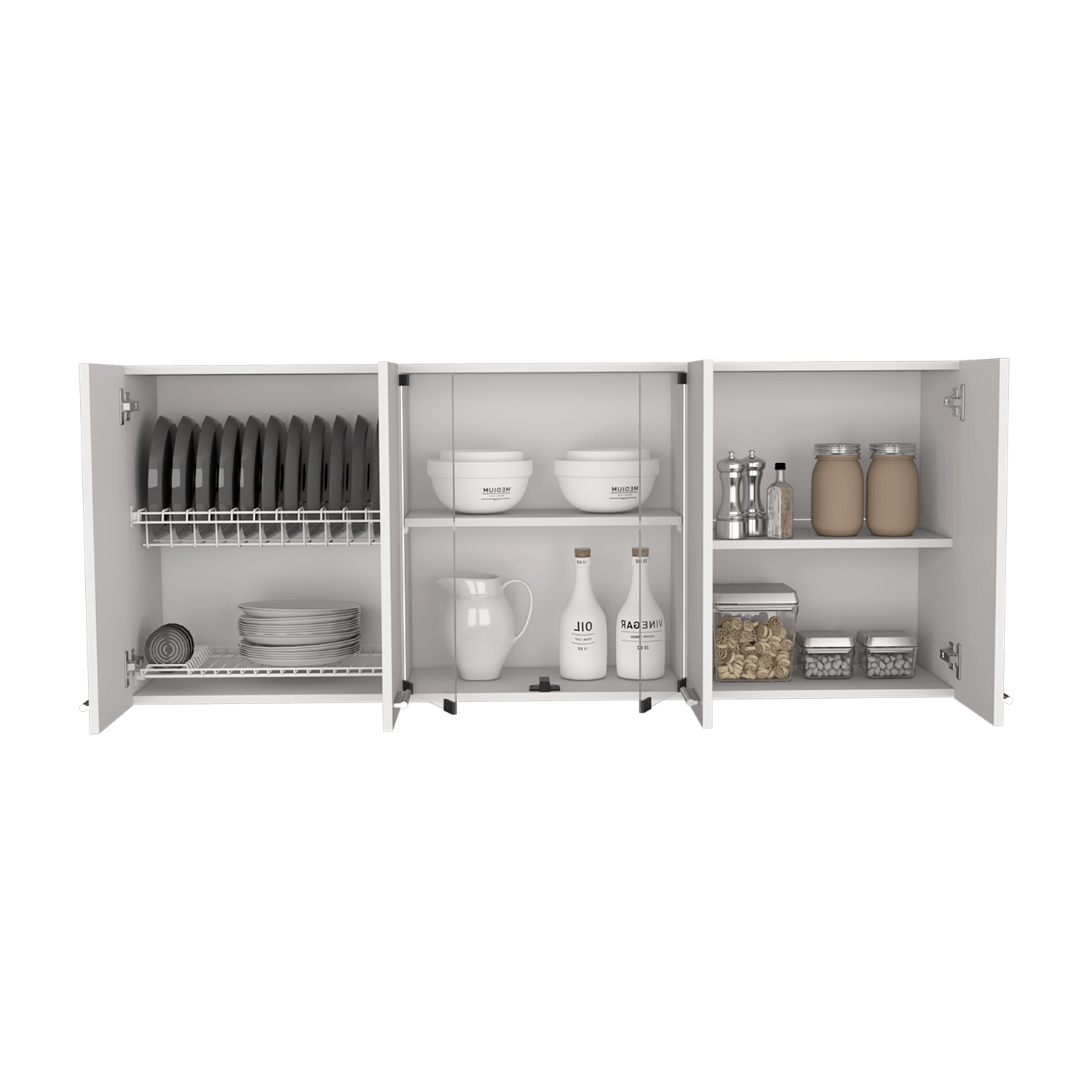 Gabinete Superior 150 Vidrio 60X150X31 Rta Blanco