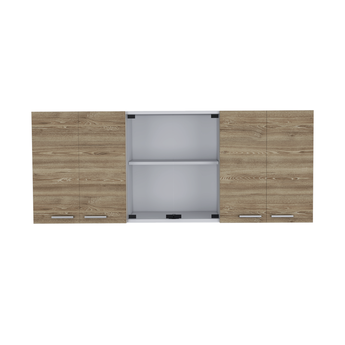 Gabinede De Cocina Superior 150 Vidrio Rta Blanco + Miel N/A