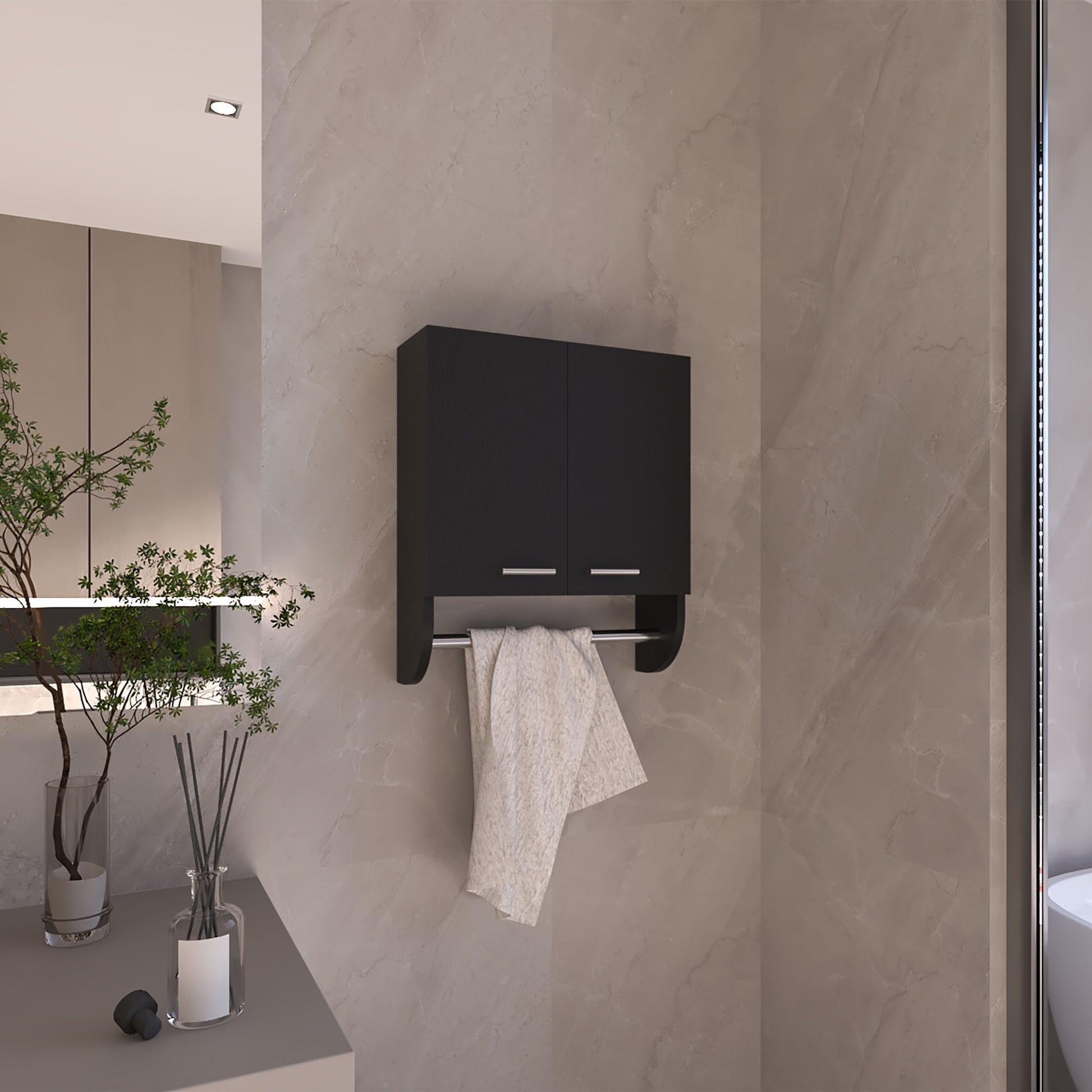 Gabinete Organizador Baño Colgador 50X45X14 Rta Wengue Zf