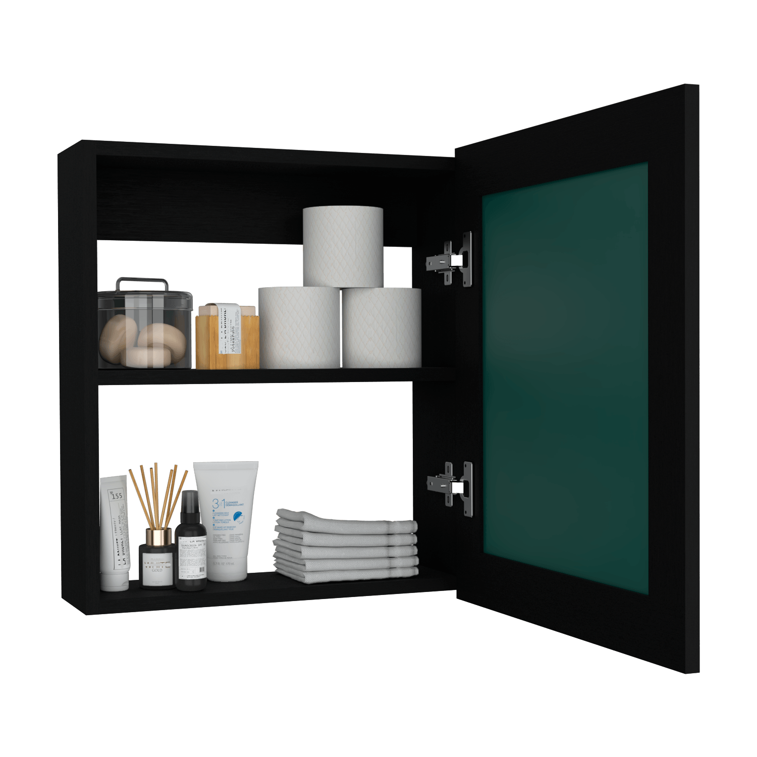 Gabinete Baño Luma 52X47X14 Rta Wengue Zf