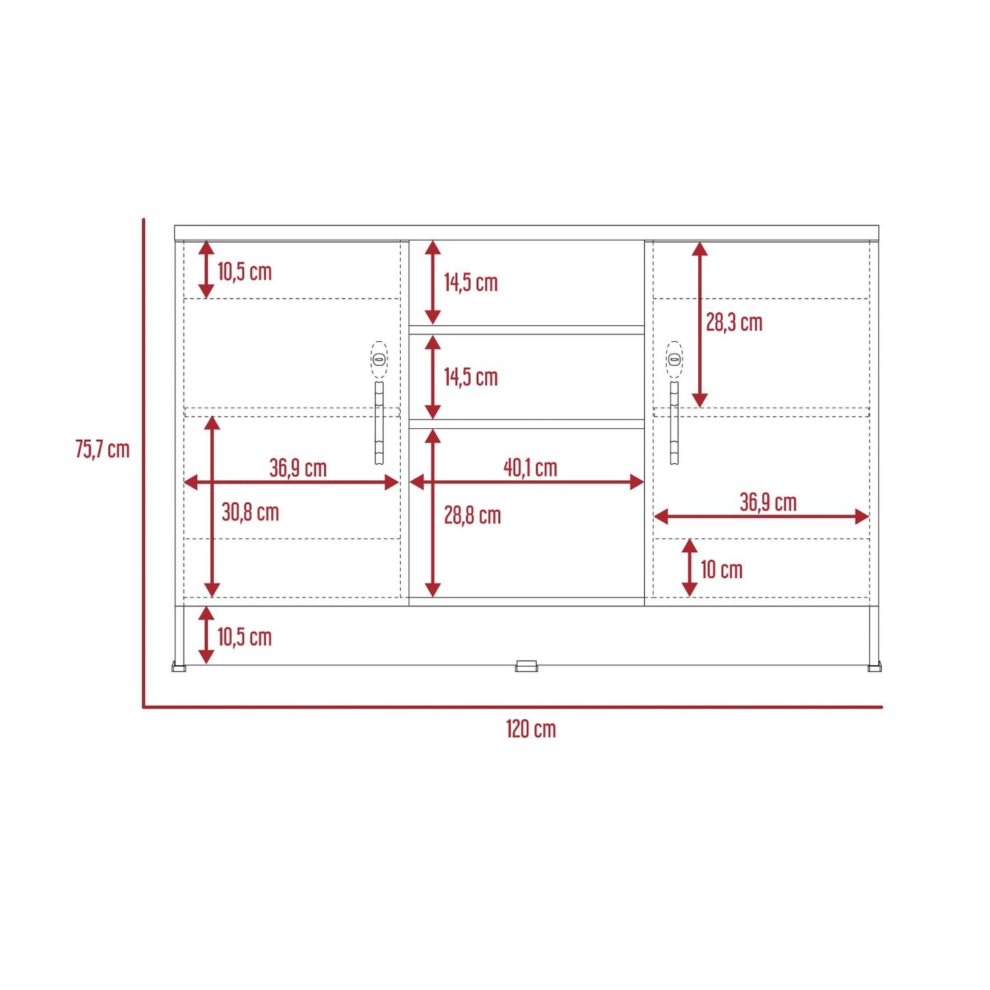 Gabinete Home Office 2 Puertas Rta Milan Wengue