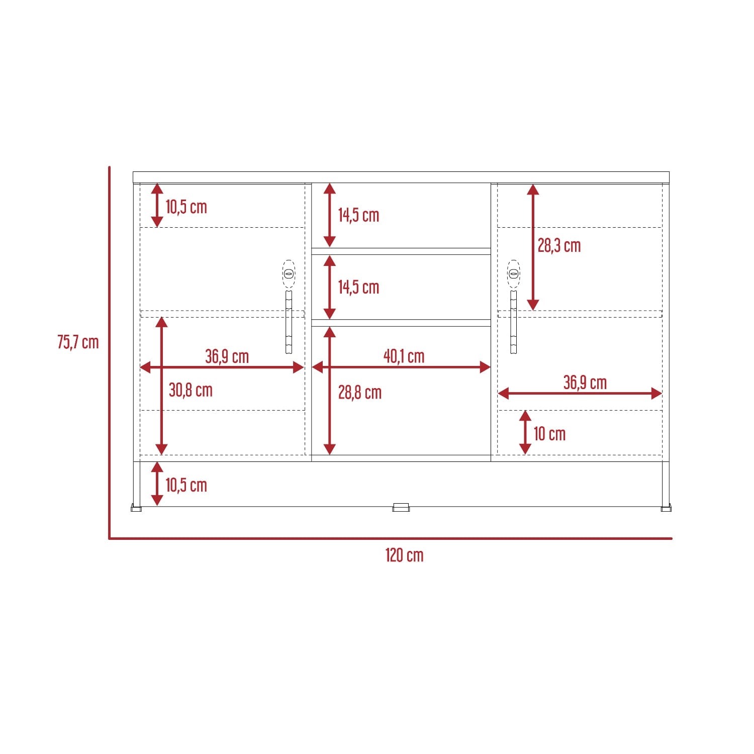 Gabinete Home Office 2 Puertas Rta Milan Wengue