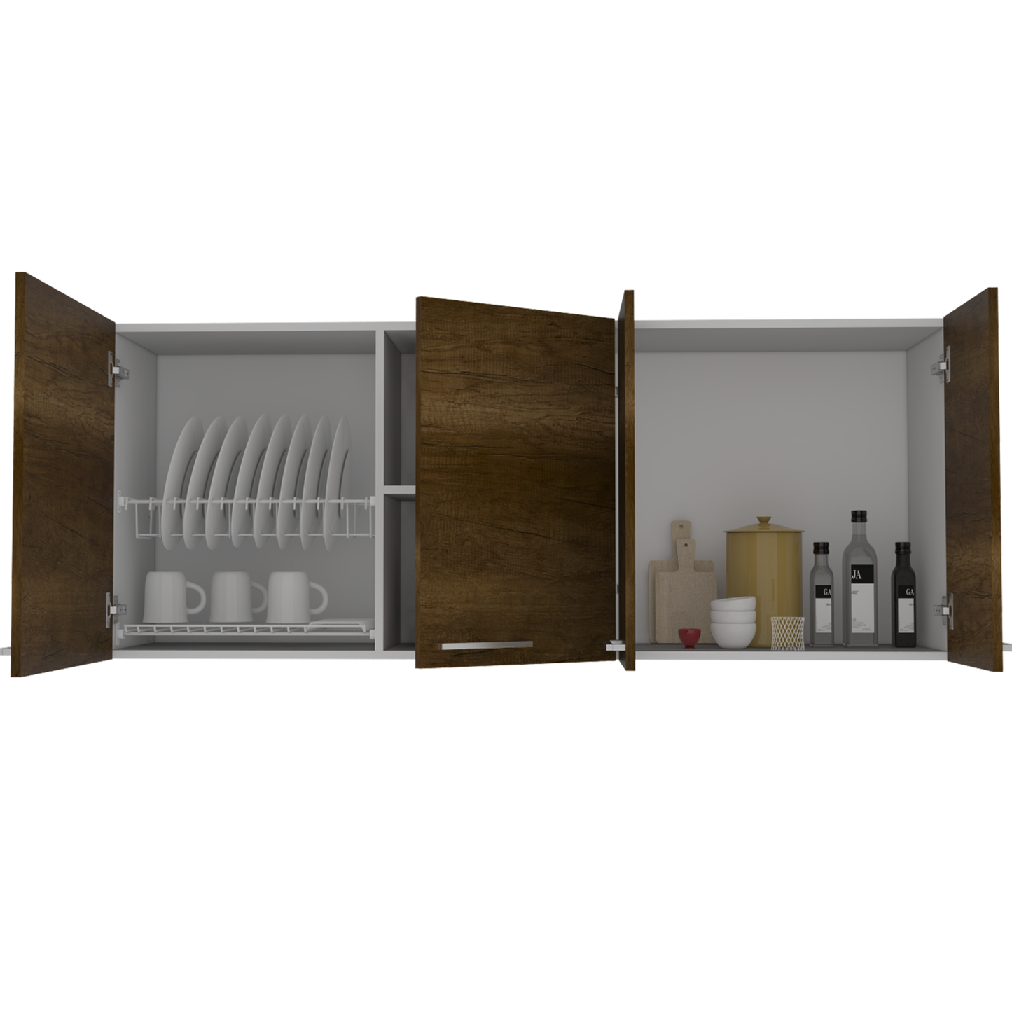 Gabinete Cocina 1,50 Avon Rta Blanco-Caramelo