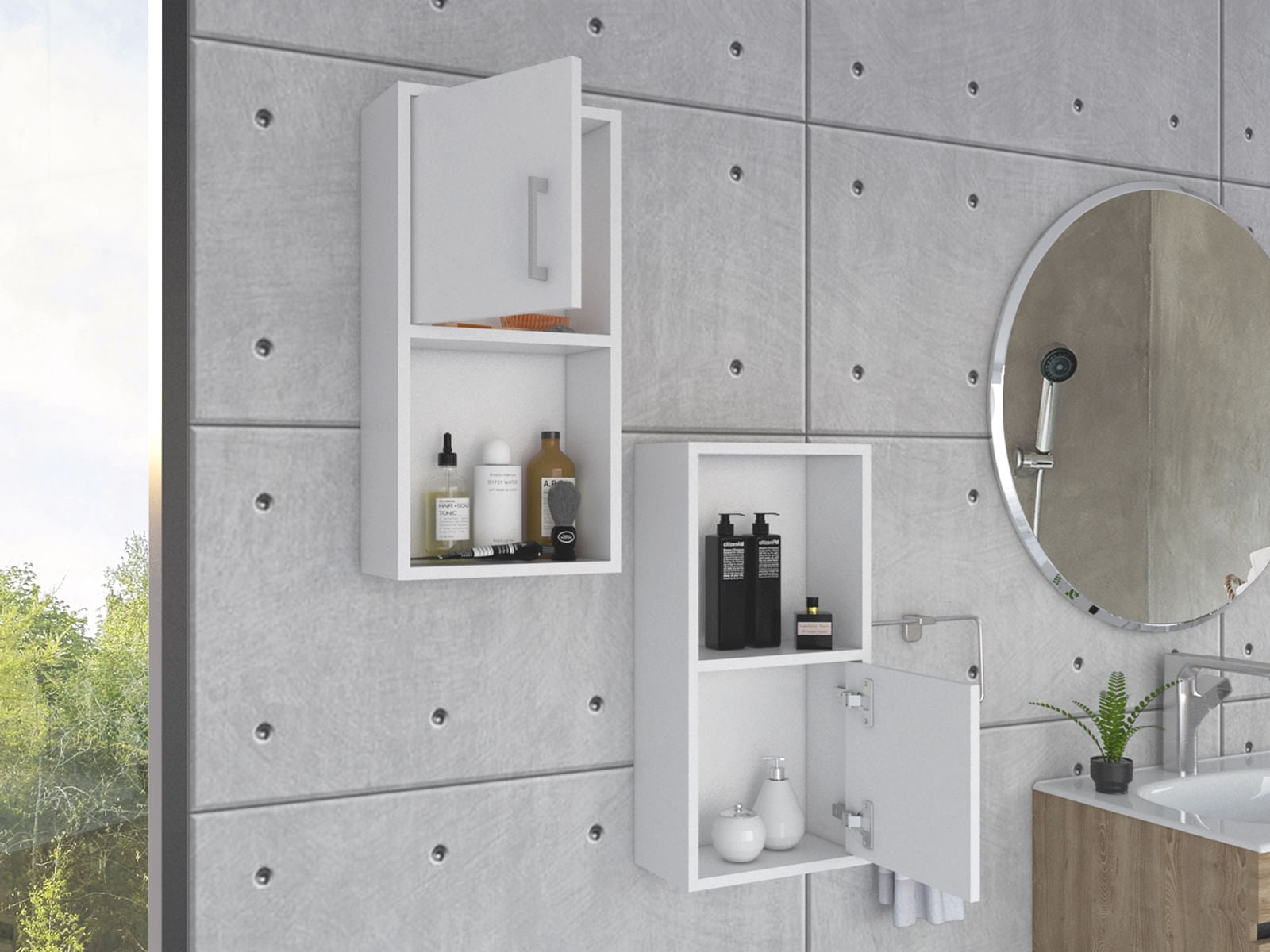 Muebles  Auxiliar Bath Rta Blanco