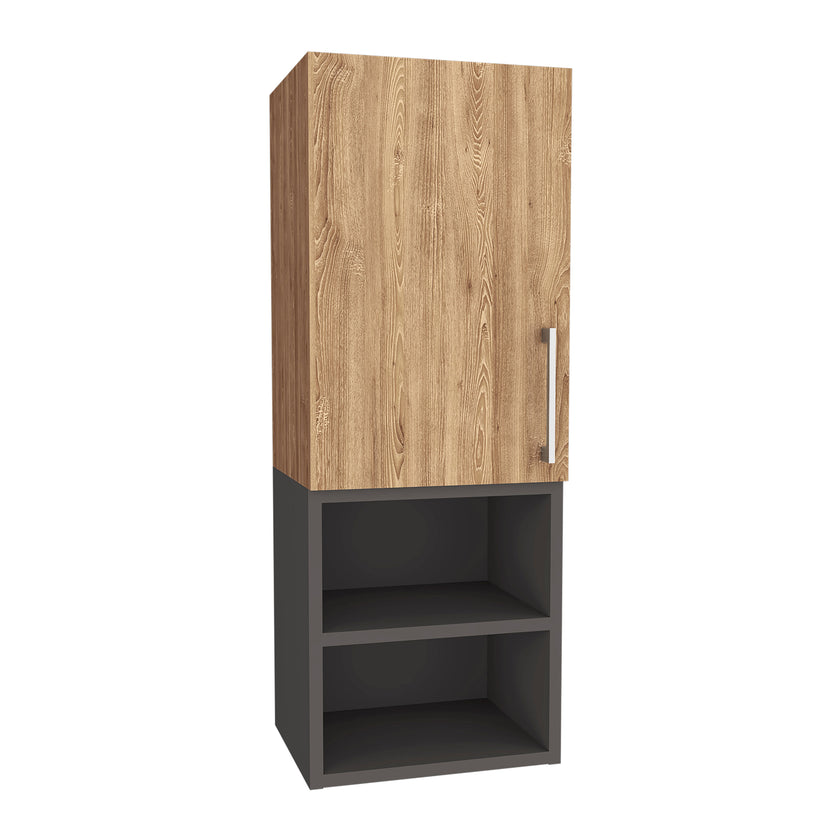 Mueble Auxiliar De Baño Madrid Rta Miel + Plomo